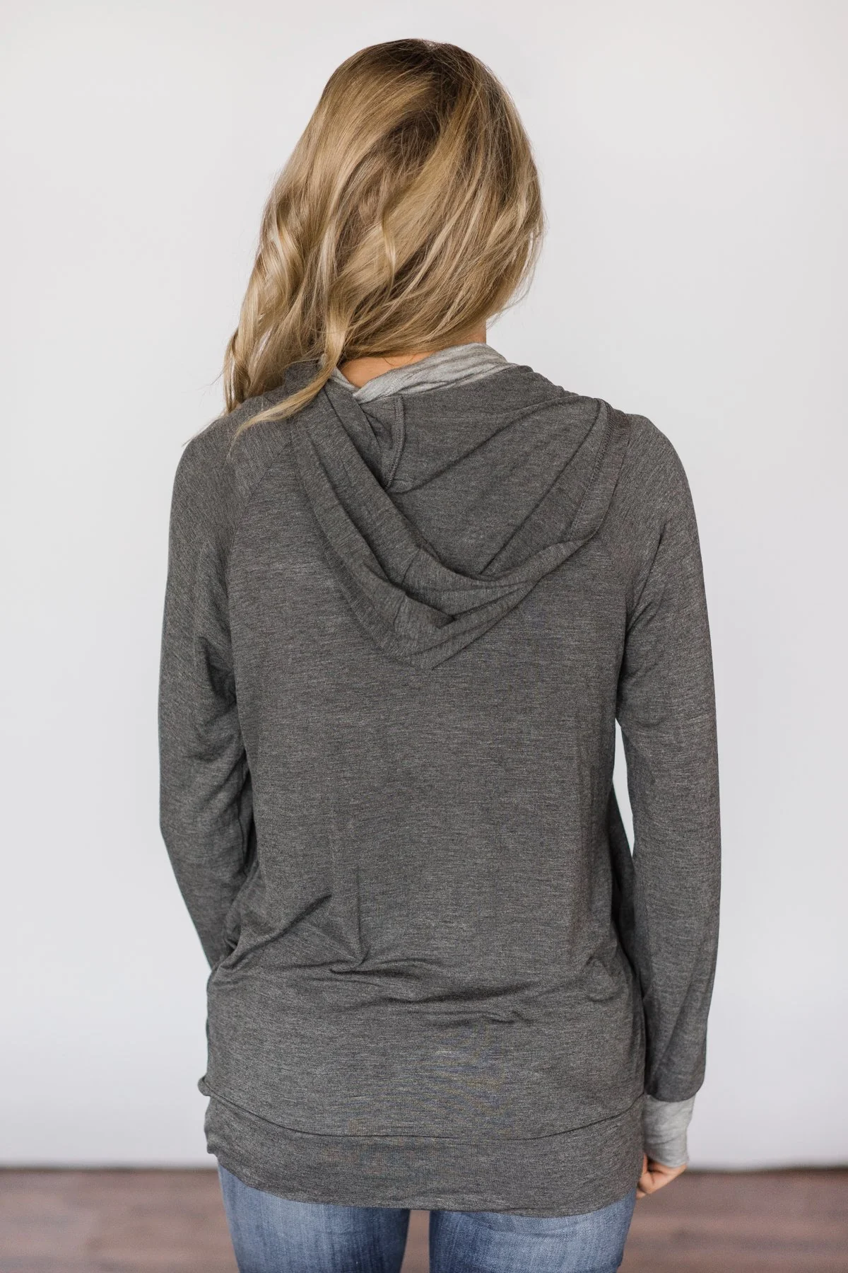 The Only One I Want Charcoal Cowl Neck Top - Image 5