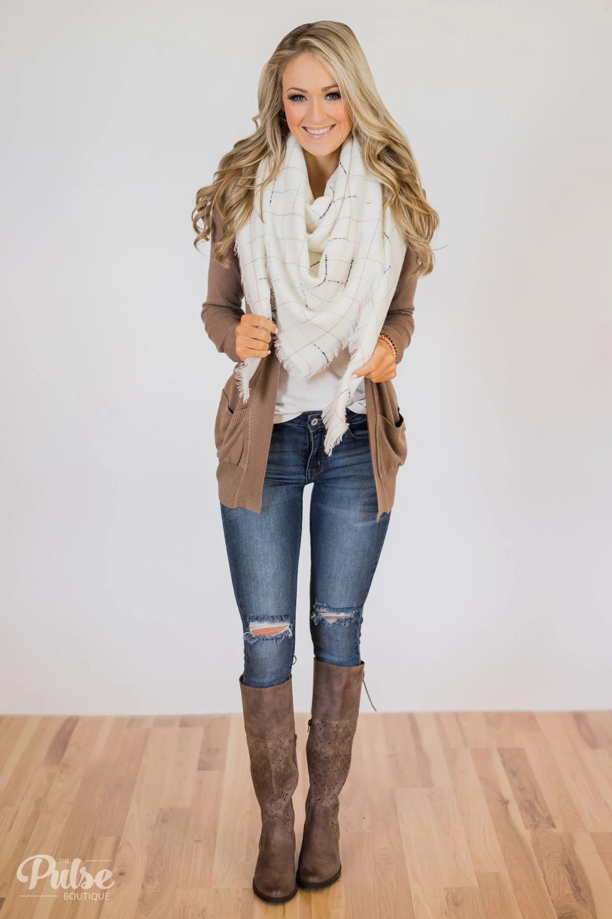 The Perfect Blanket Scarf- White - Image 2