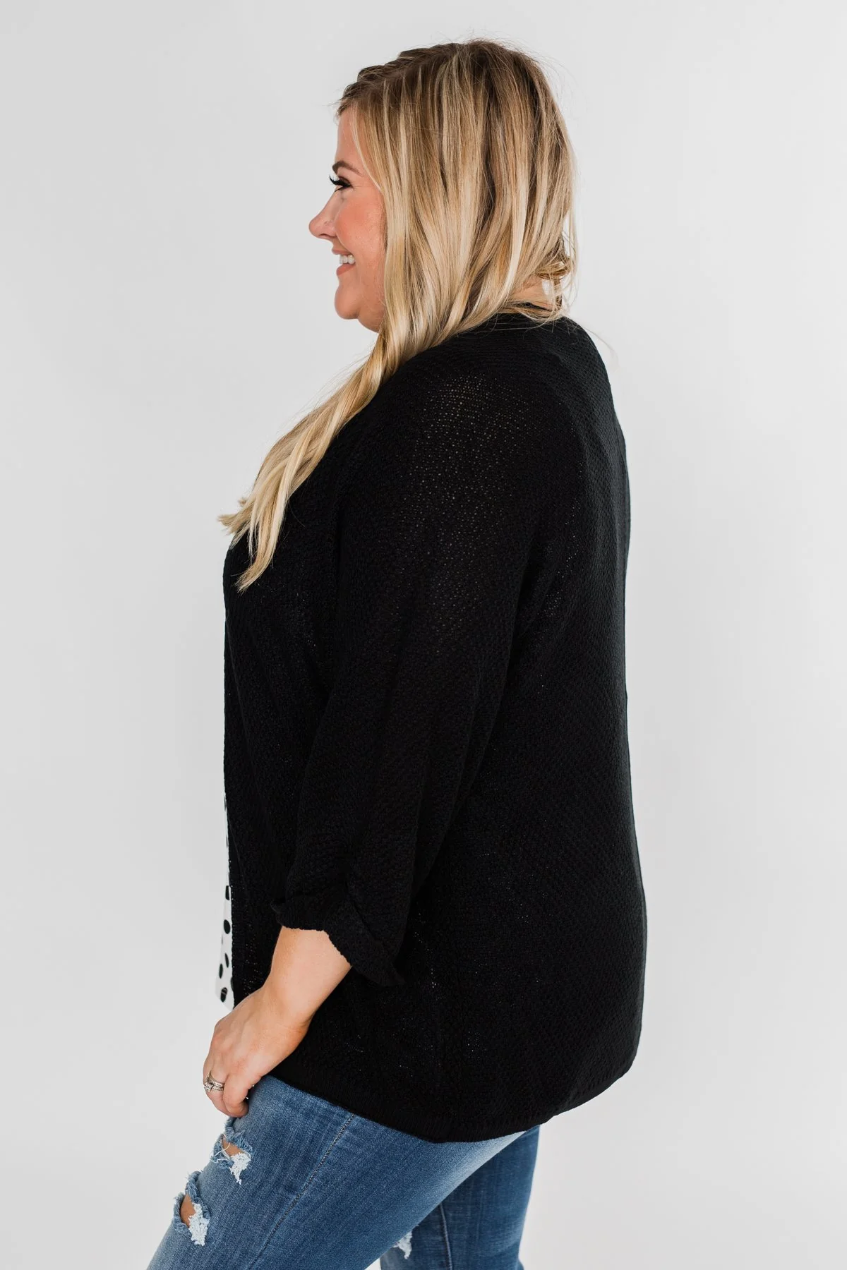 The Perfect Knit Cardigan- Black - Image 6