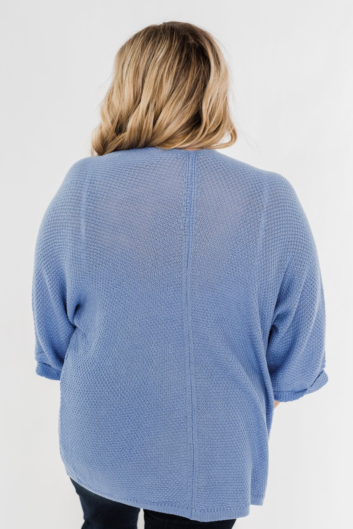 The Perfect Knit Cardigan- Periwinkle - Image 12