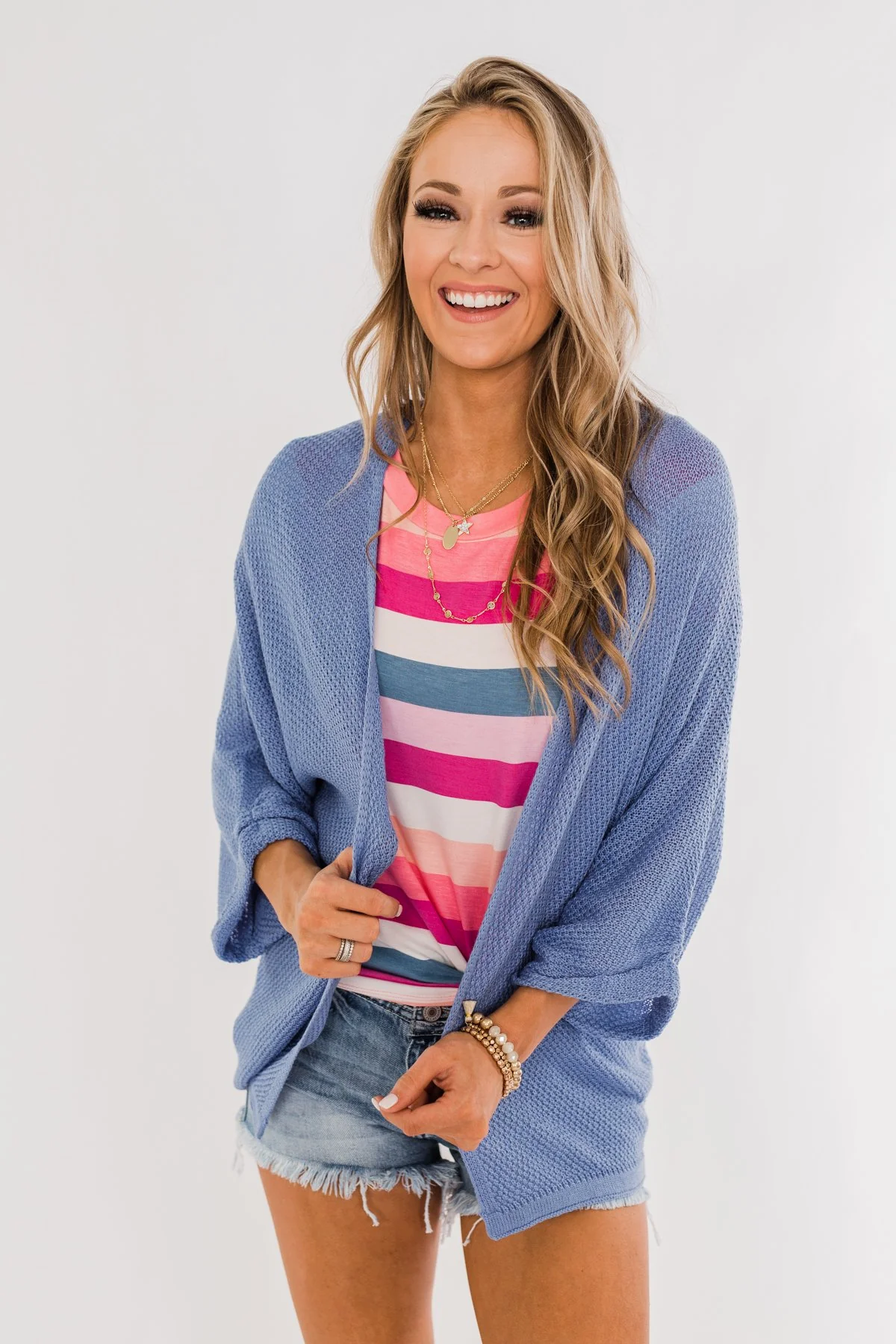 The Perfect Knit Cardigan- Periwinkle - Image 8
