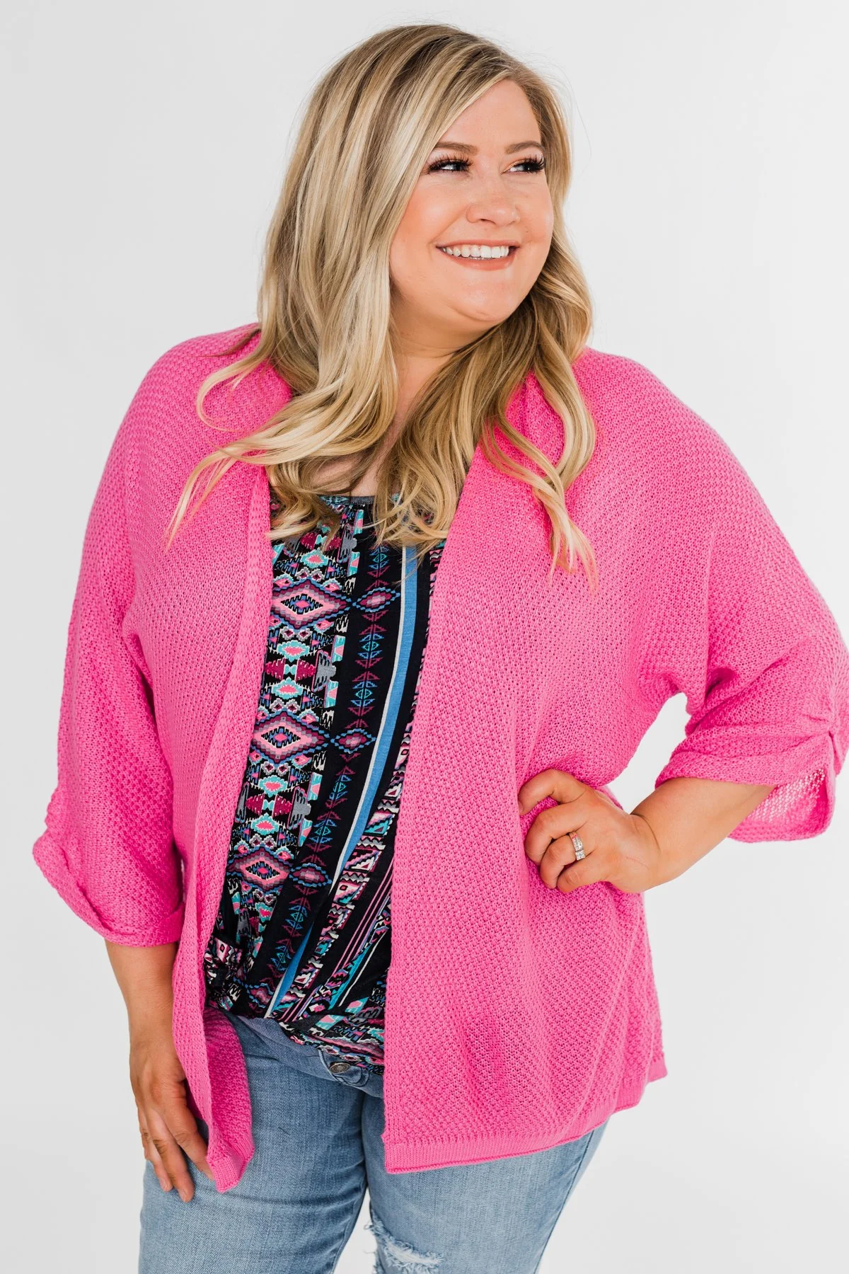 The Perfect Knit Cardigan- Pink - Image 17