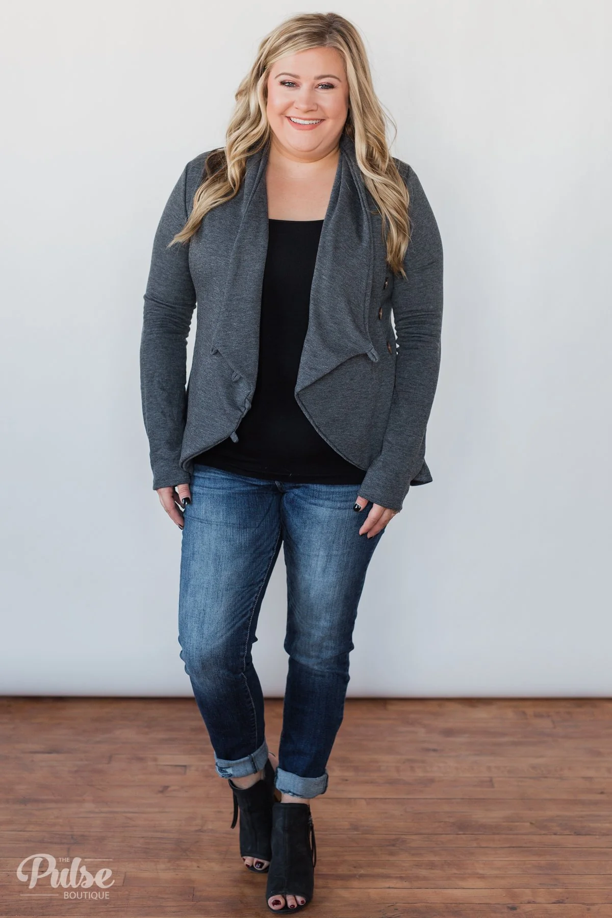 The Perfect Occasion Jacket- Charcoal - Image 8