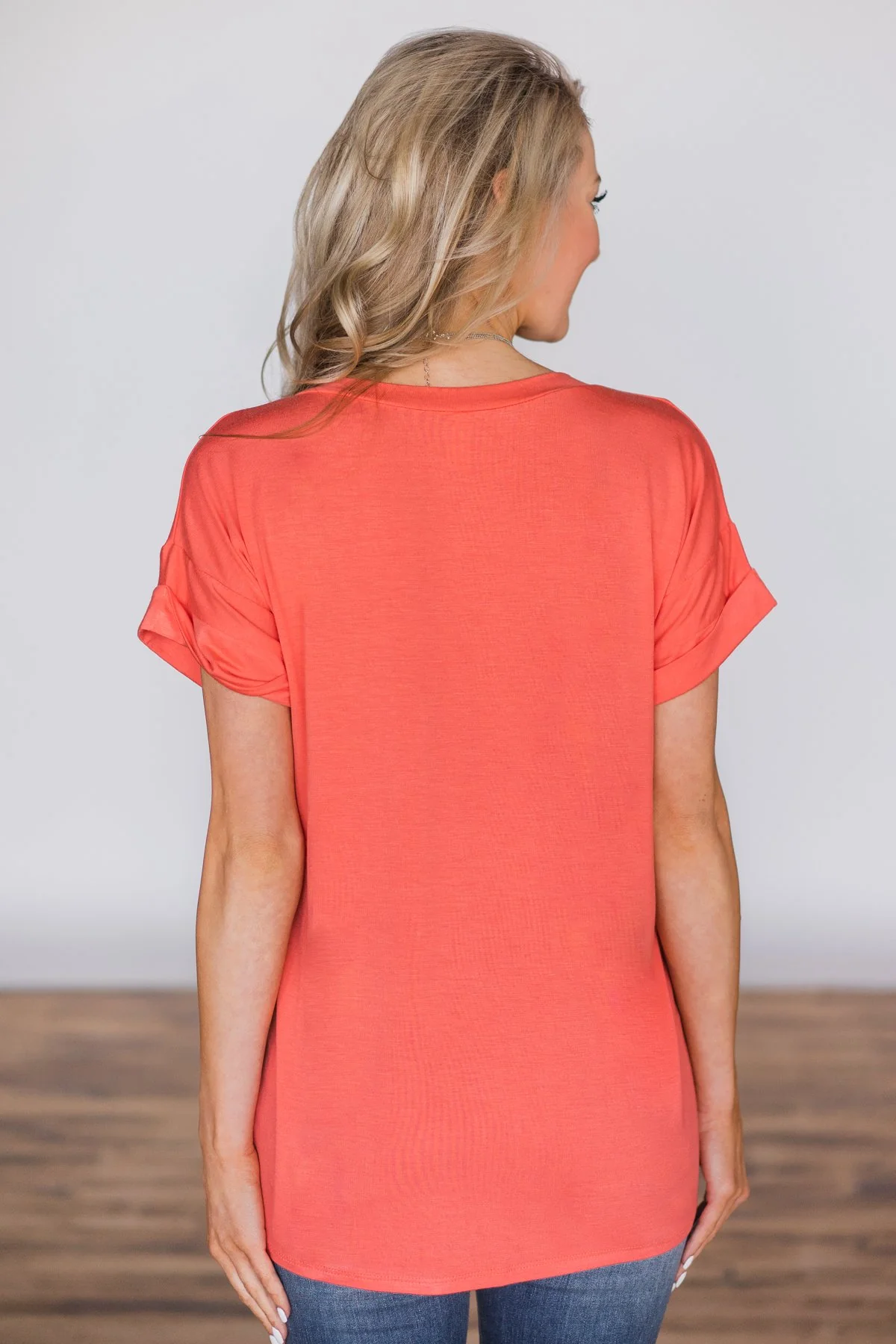 The Perfect Pocket Tee- Orange - Image 5