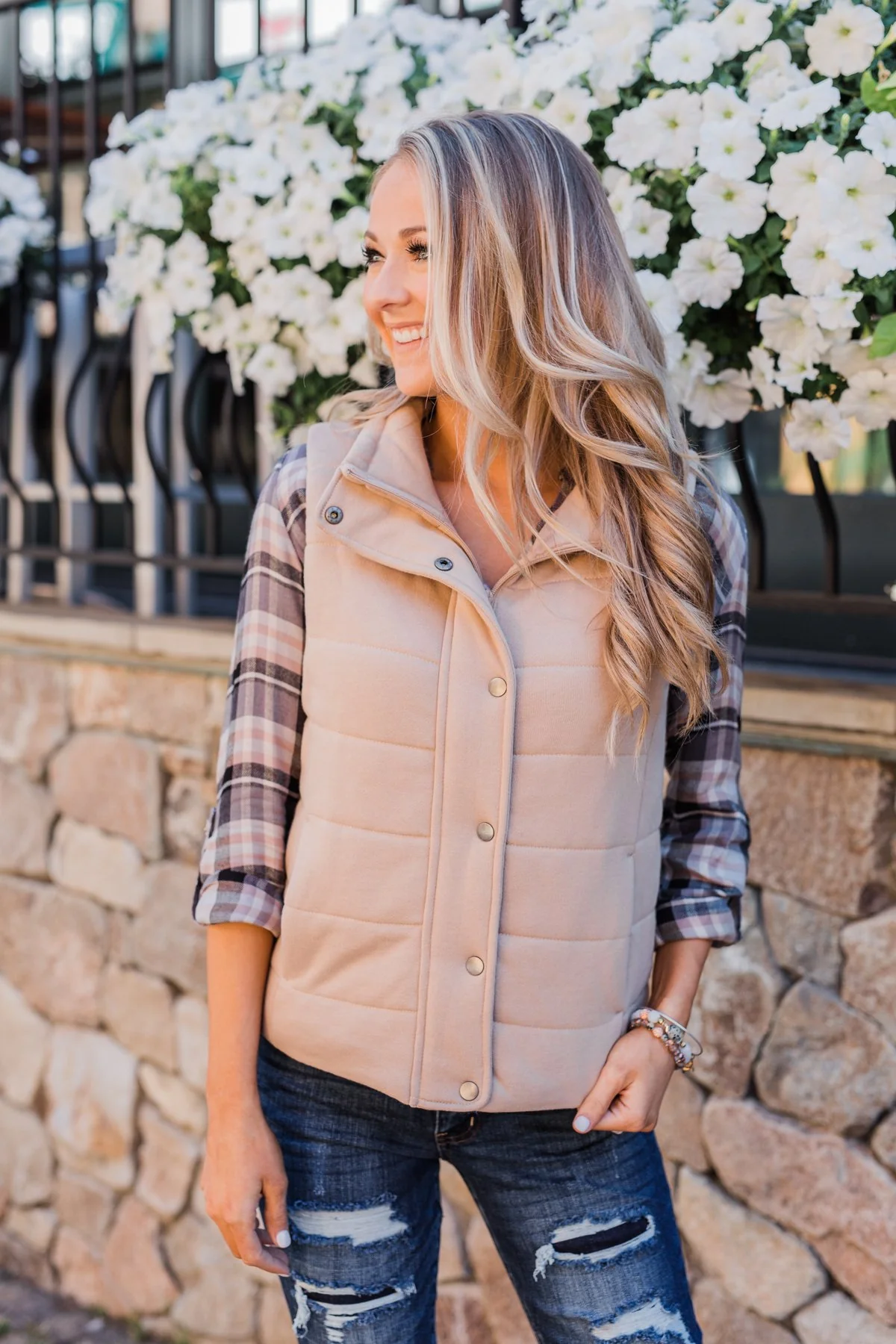 The Perfect Puffer Vest- Khaki - Image 9