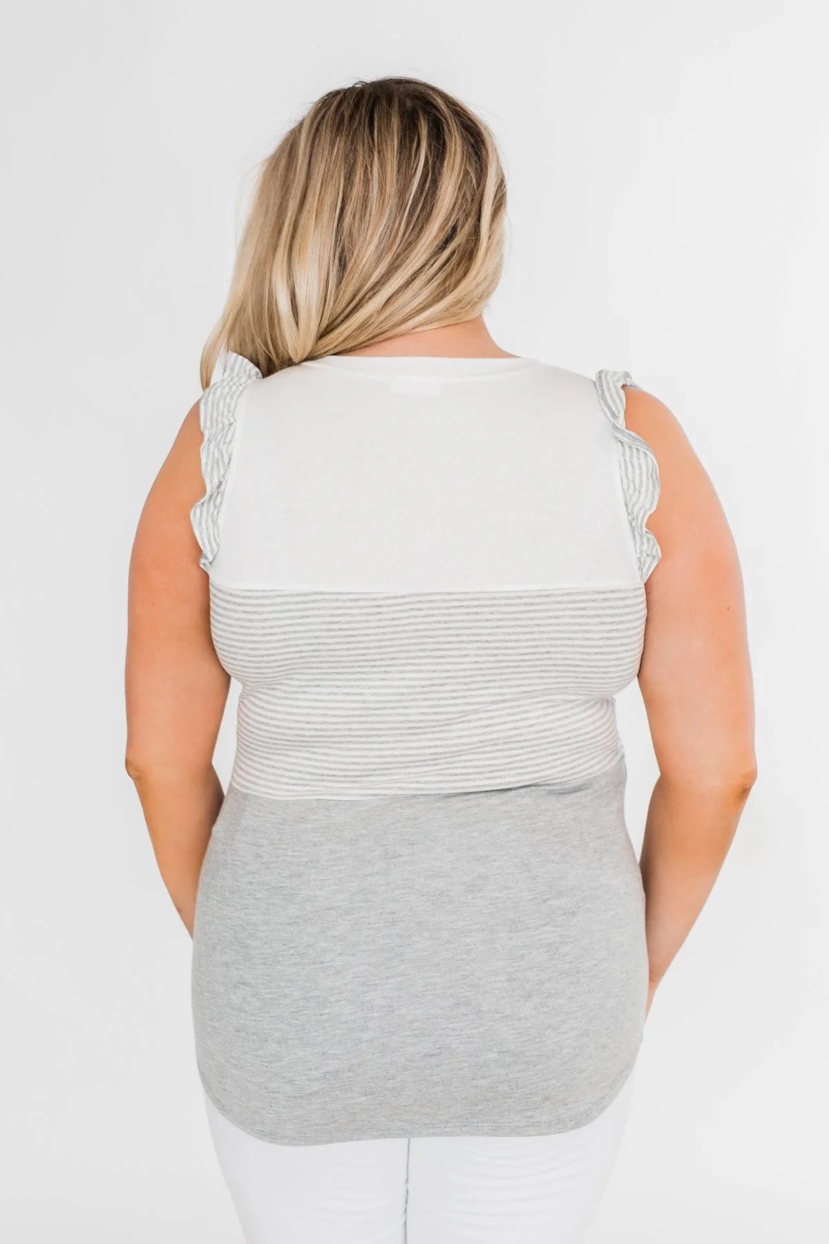 The Sweetest Thing Color Block Tank Top- Grey - Image 11