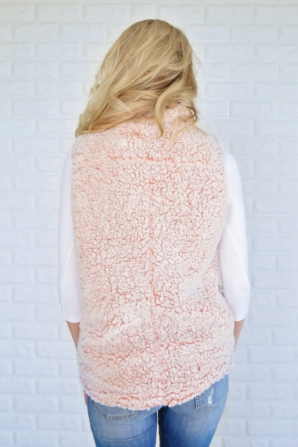 The Ultimate Sherpa Vest ~ Light Pink - Image 6