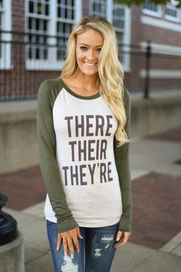 There Their They're Long Sleeve Top - Image 3