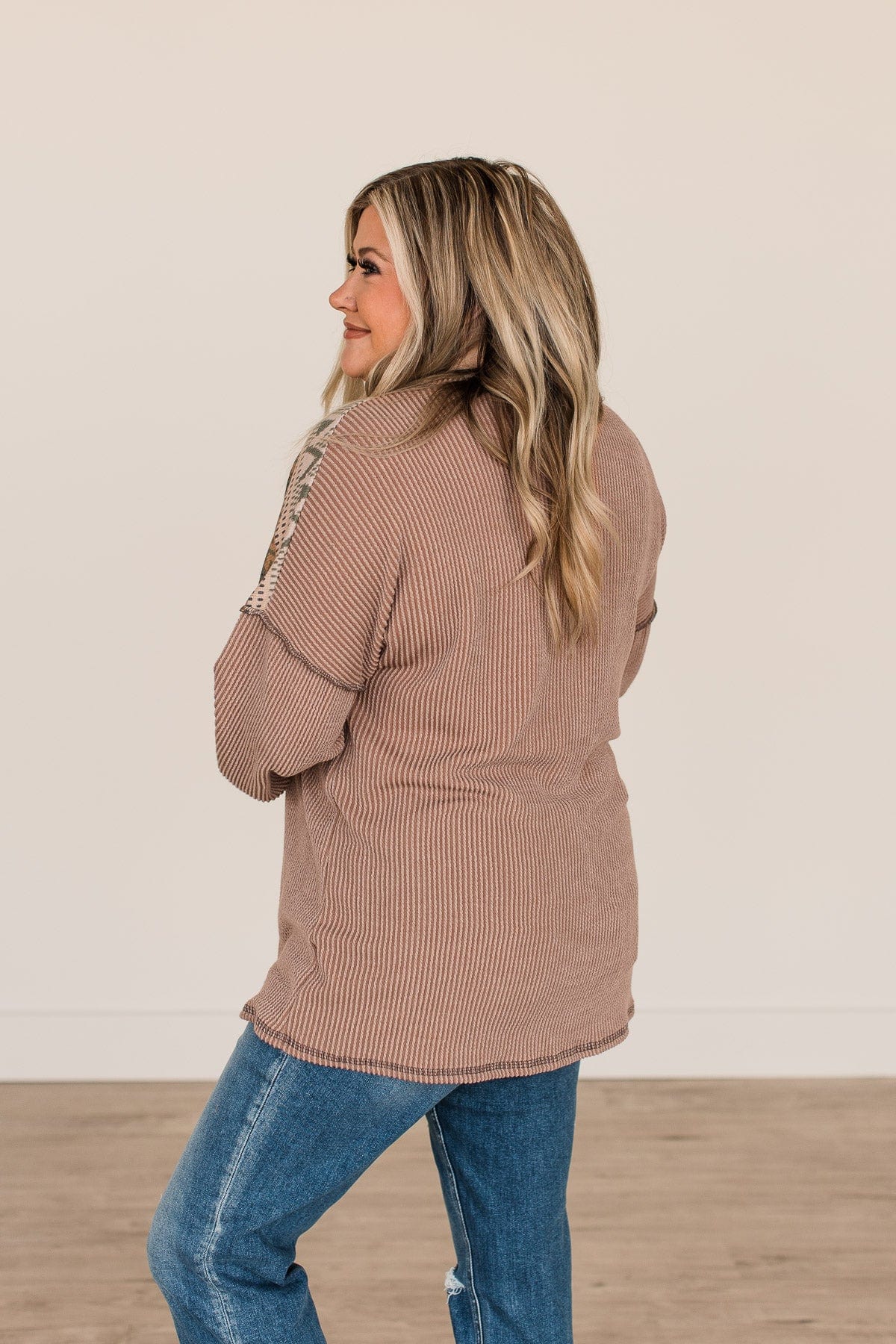 Thinking Out Loud Knit Top- Camel - Image 6