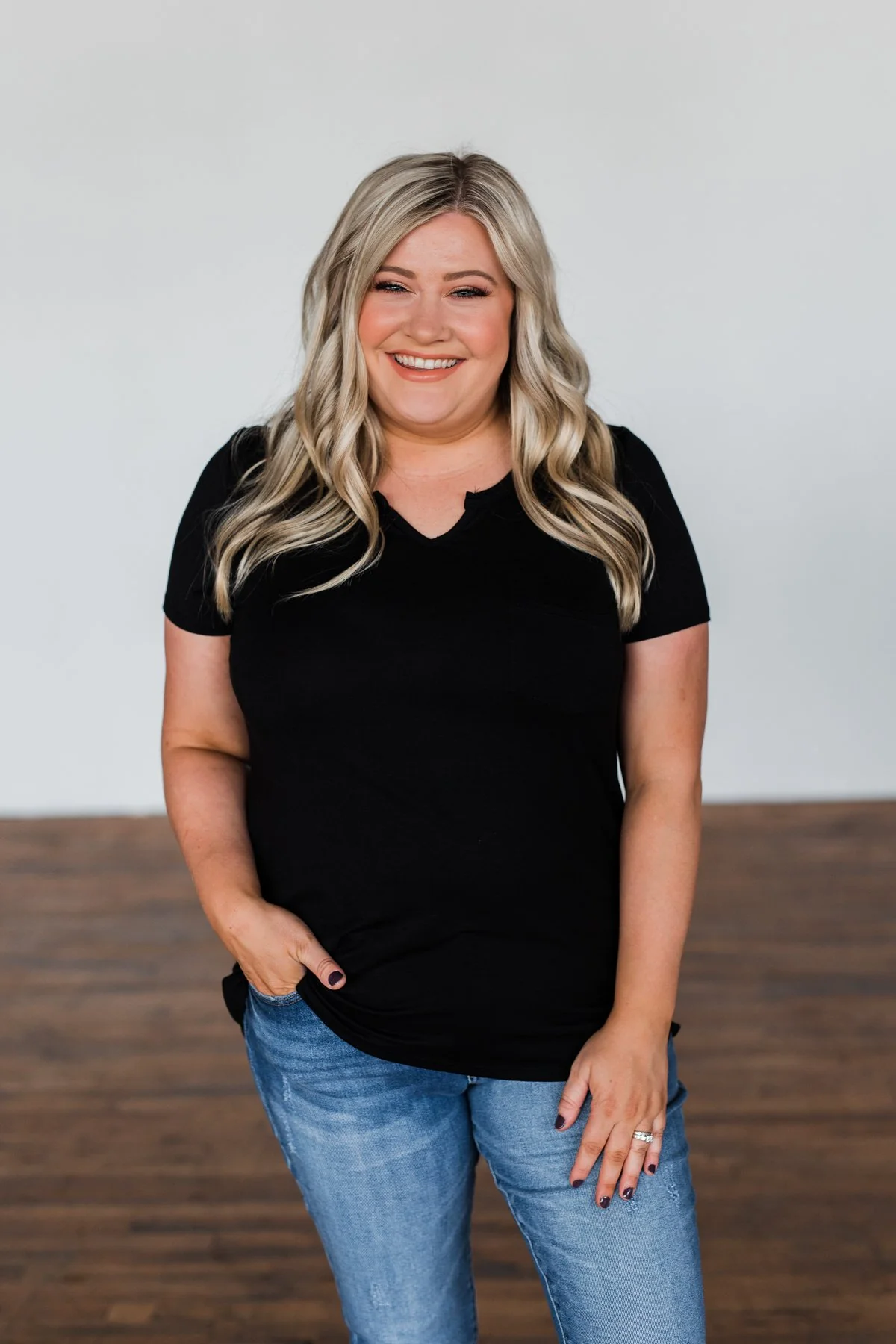 This Is Me Notch Pocket Top- Black - Image 11