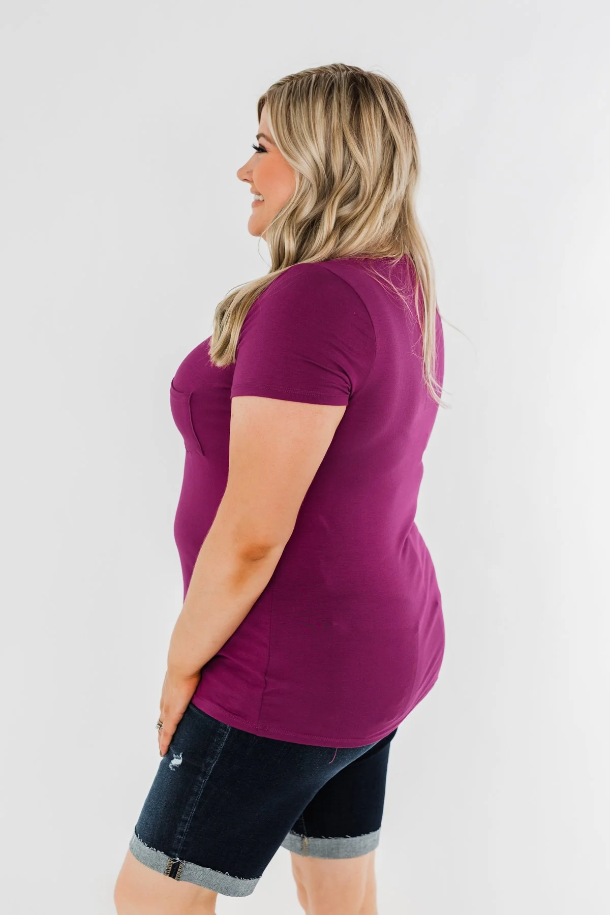 This is Me Notch Pocket Top- Magenta - Image 12