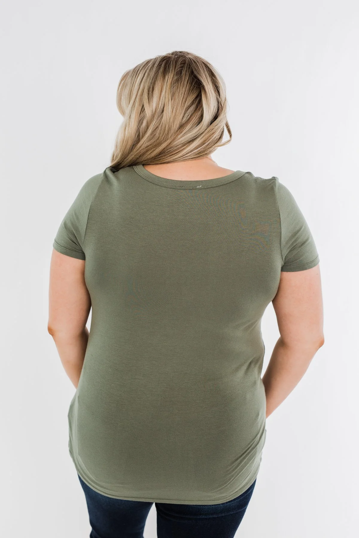 This is Me Notch Pocket Top- Olive - Image 10