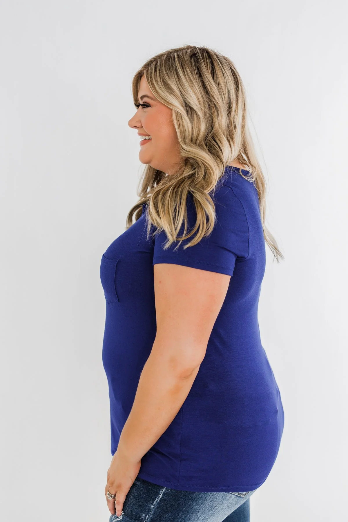 This is Me Notch Pocket Top- Royal Blue - Image 9