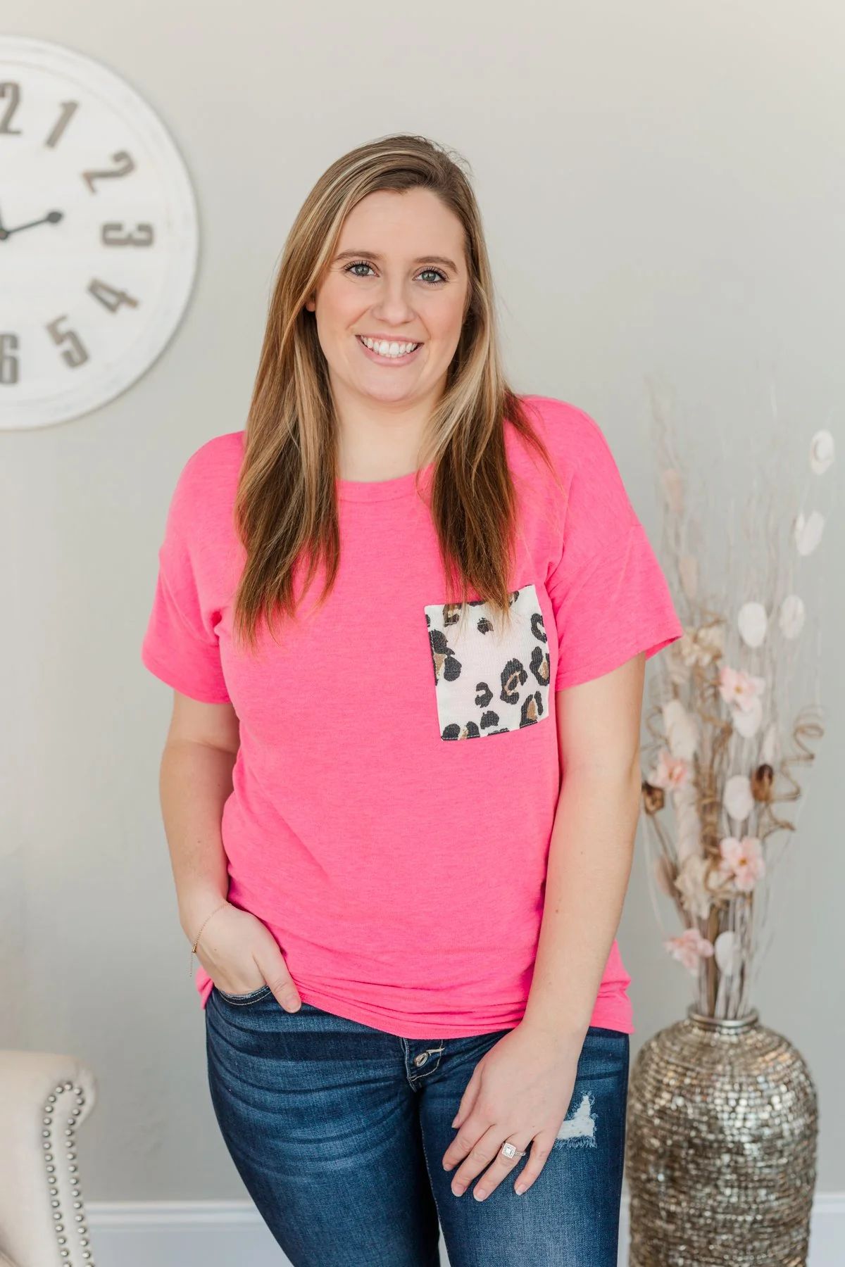This Is My Moment Pocket Top- Pink - Image 2