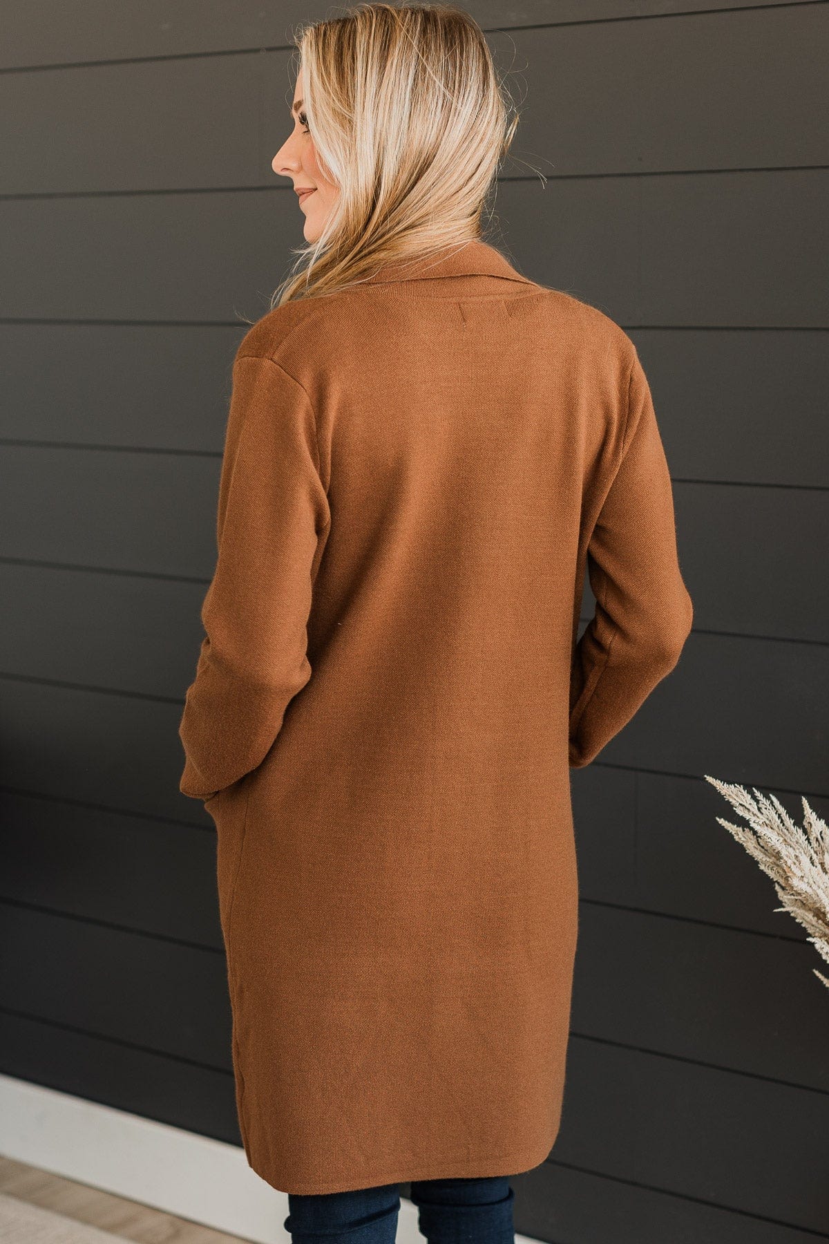 This Time Around Knit Trench Coat- Toffee - Image 4