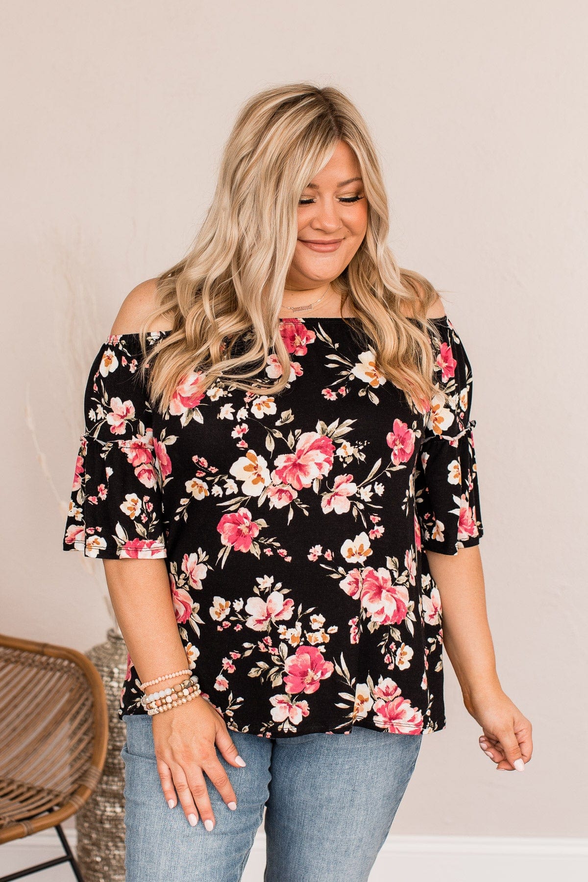 Those Who Wander Floral Top- Black - Image 5