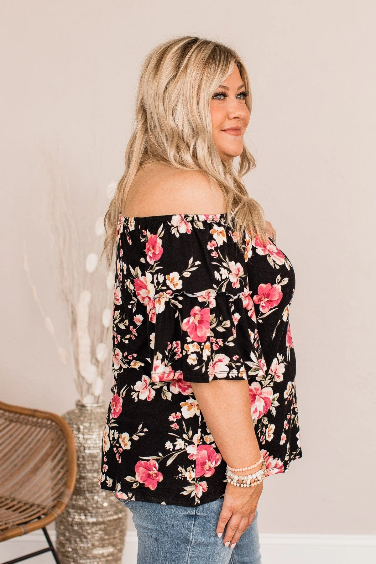 Those Who Wander Floral Top- Black - Image 6