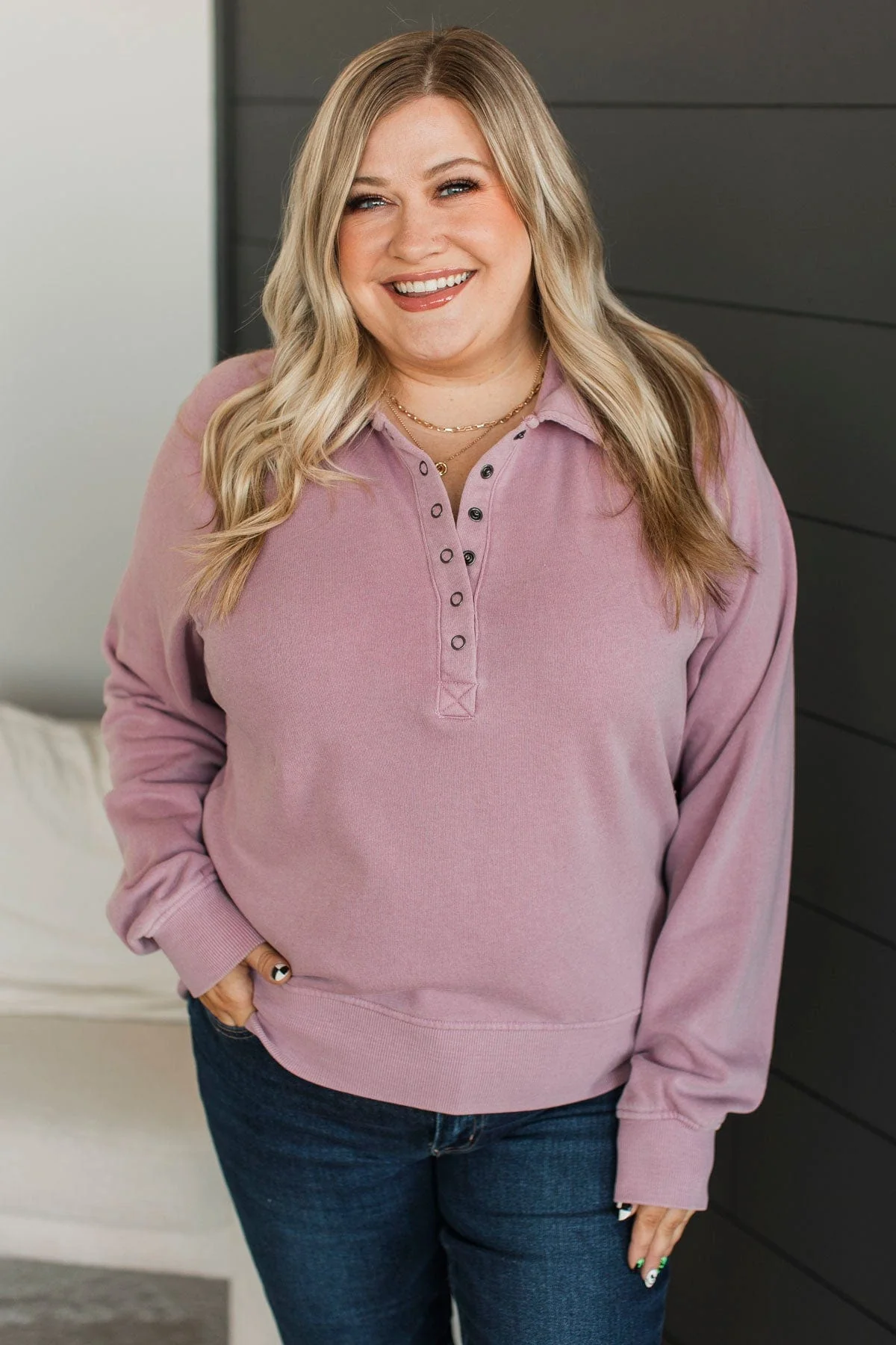 Thread & Supply Enviable Style Pullover- Orchid - Image 2