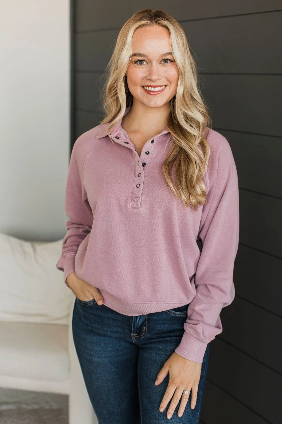Thread & Supply Enviable Style Pullover- Orchid - Image 3