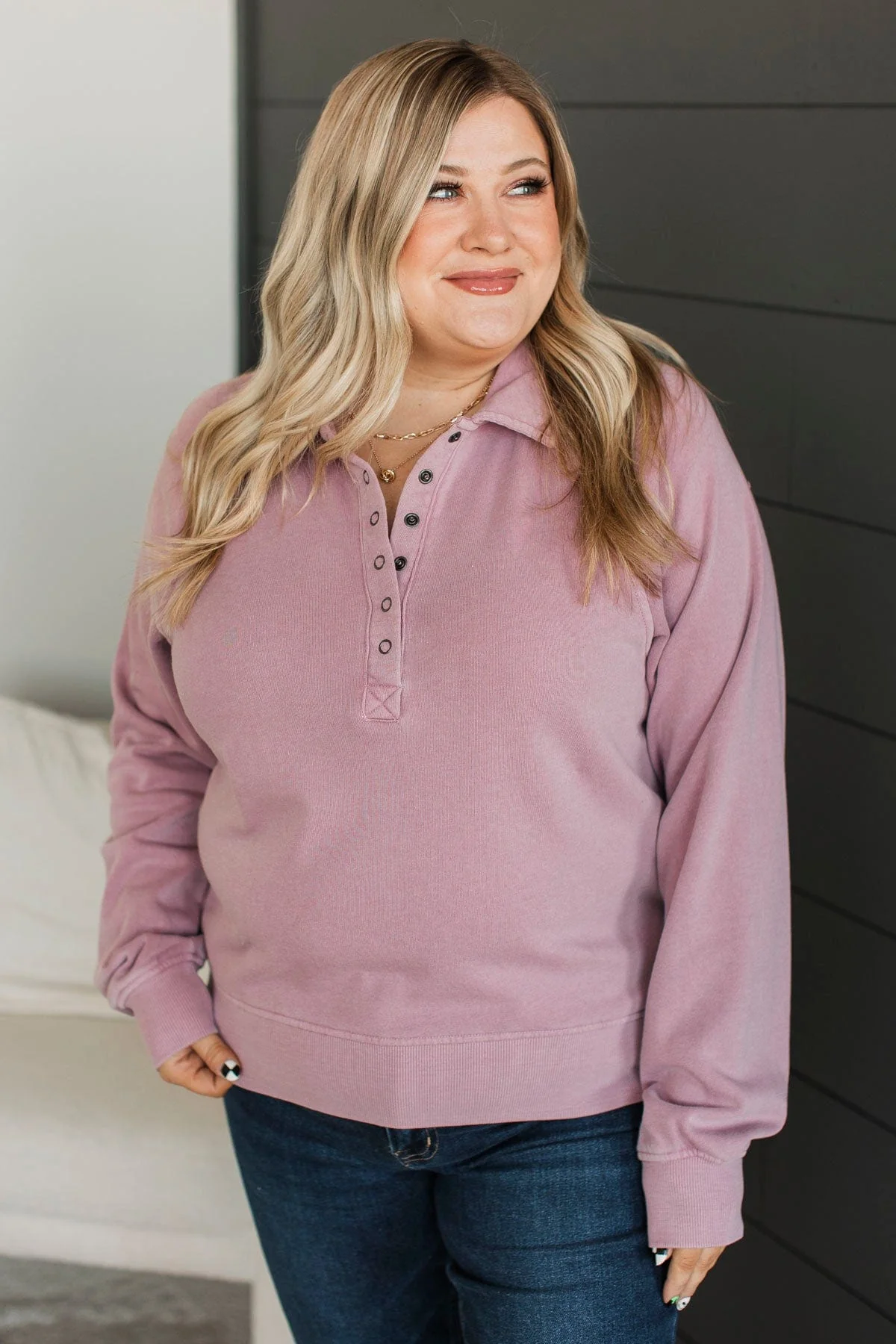 Thread & Supply Enviable Style Pullover- Orchid - Image 4