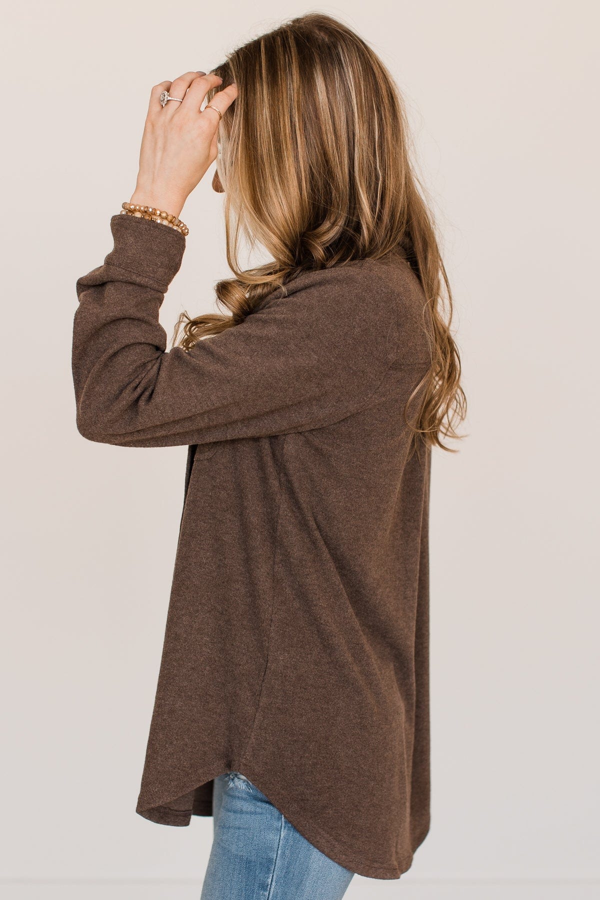 Thread & Supply Free Falling Lightweight Button Down Jacket- Brown - Image 7