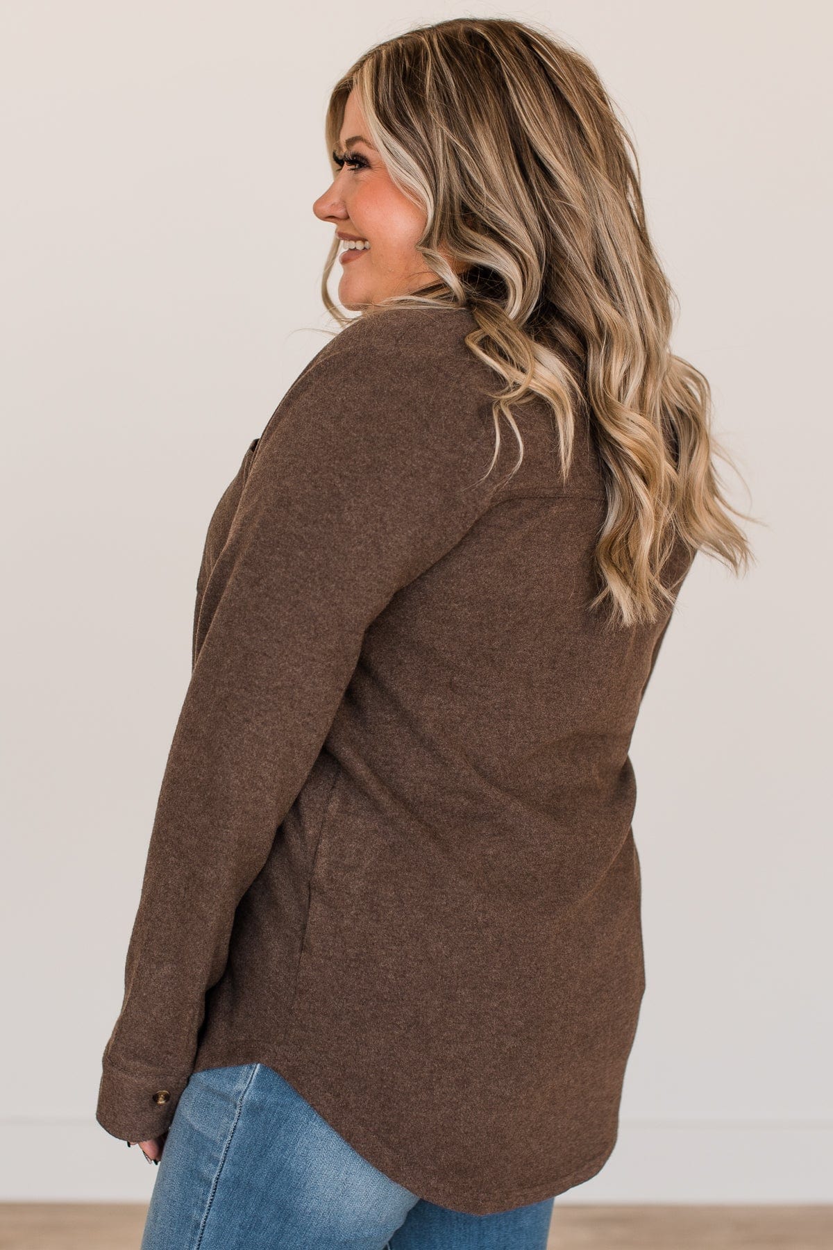 Thread & Supply Free Falling Lightweight Button Down Jacket- Brown - Image 8