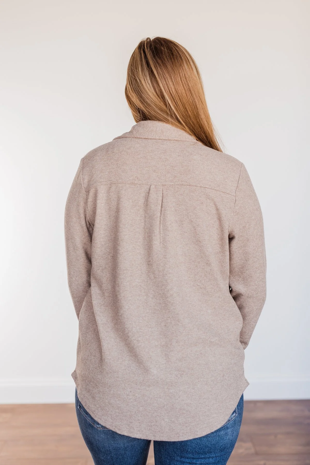 Thread & Supply Free Falling Lightweight Button Down Jacket- Taupe - Image 10