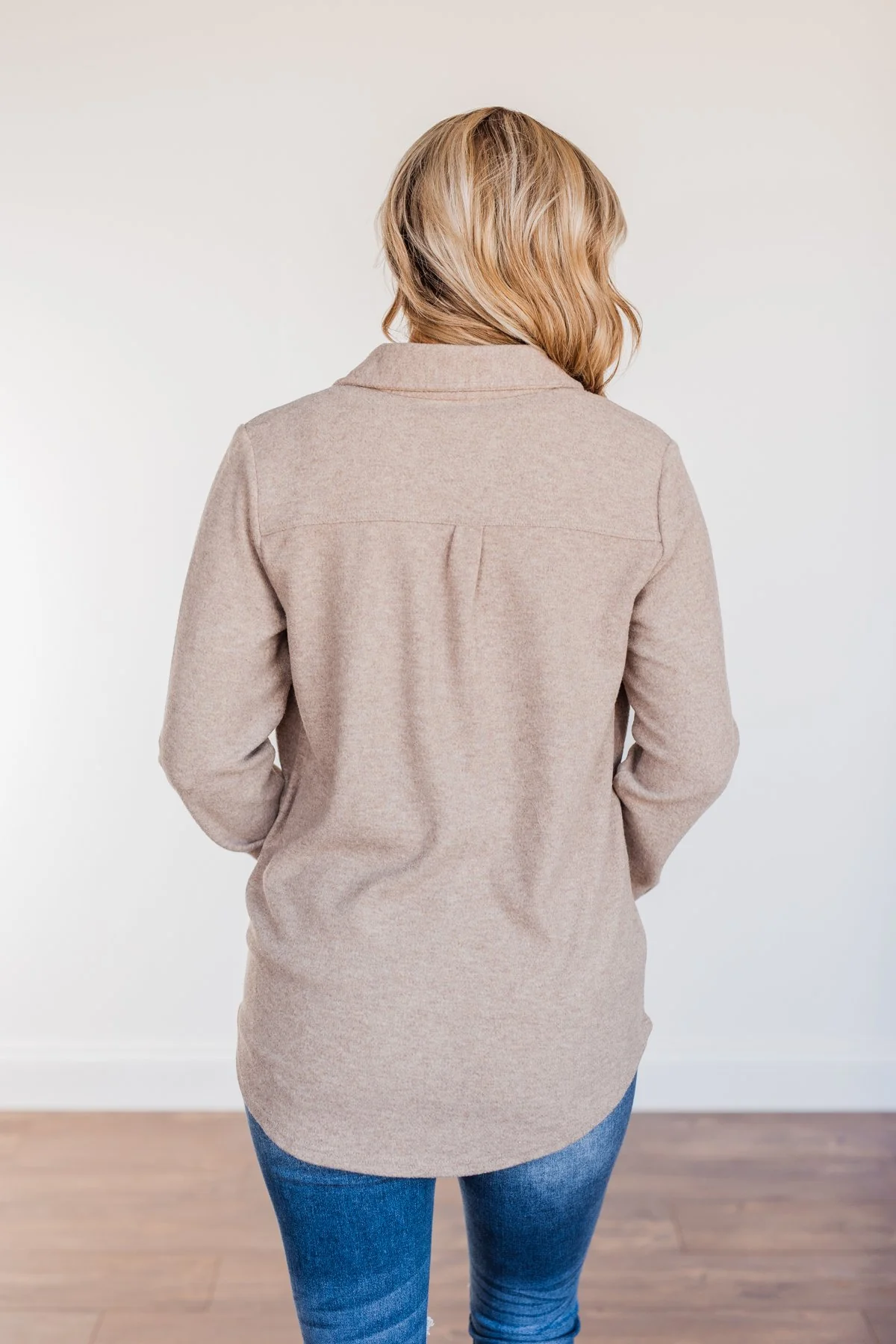 Thread & Supply Free Falling Lightweight Button Down Jacket- Taupe - Image 11