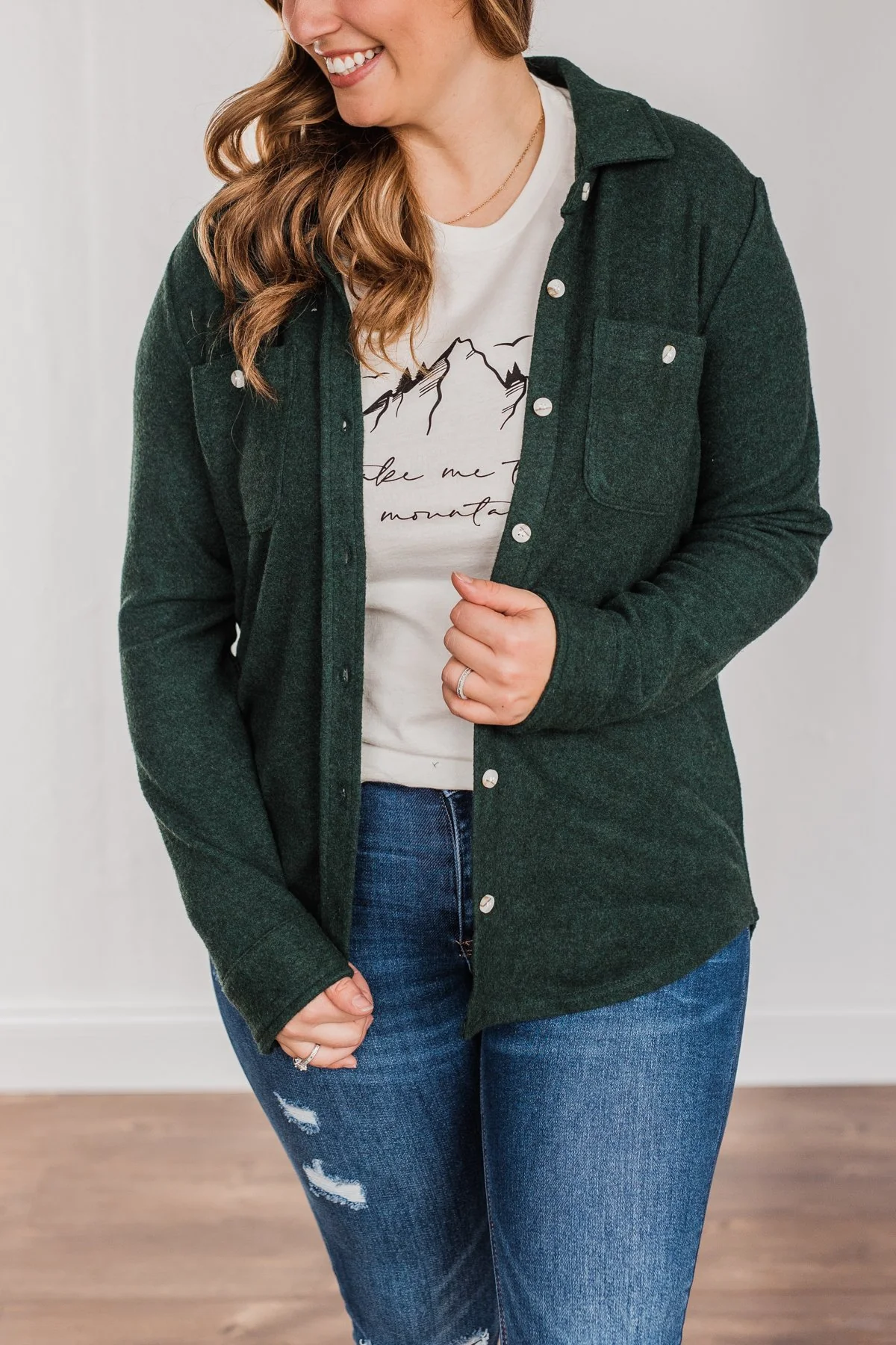 Thread & Supply Free Falling Lightweight Button Down Jacket- Wintergreen - Image 11