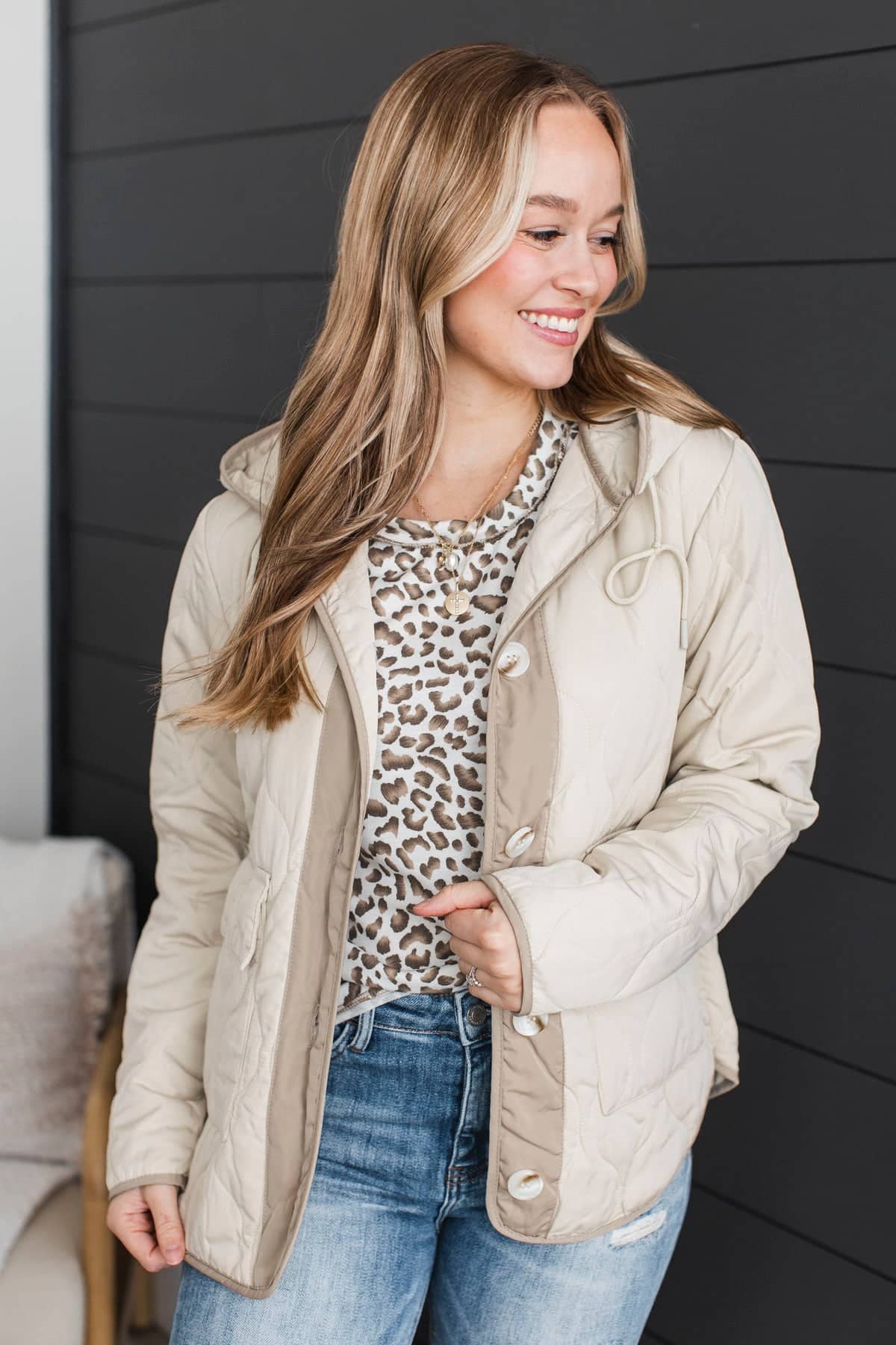 Thread & Supply Go Explore Puffer Jacket- Beige - Image 2