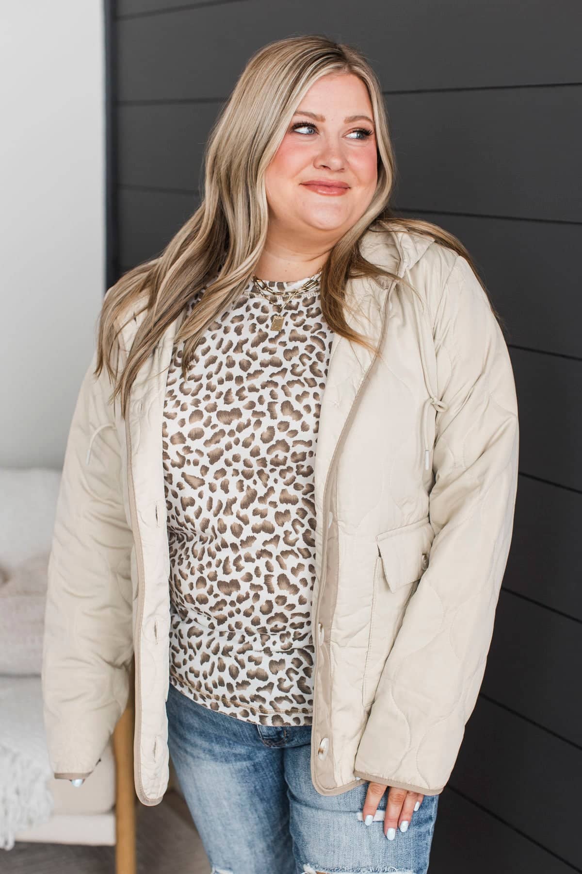 Thread & Supply Go Explore Puffer Jacket- Beige - Image 3