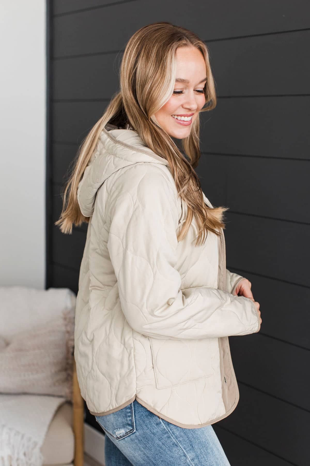 Thread & Supply Go Explore Puffer Jacket- Beige - Image 4