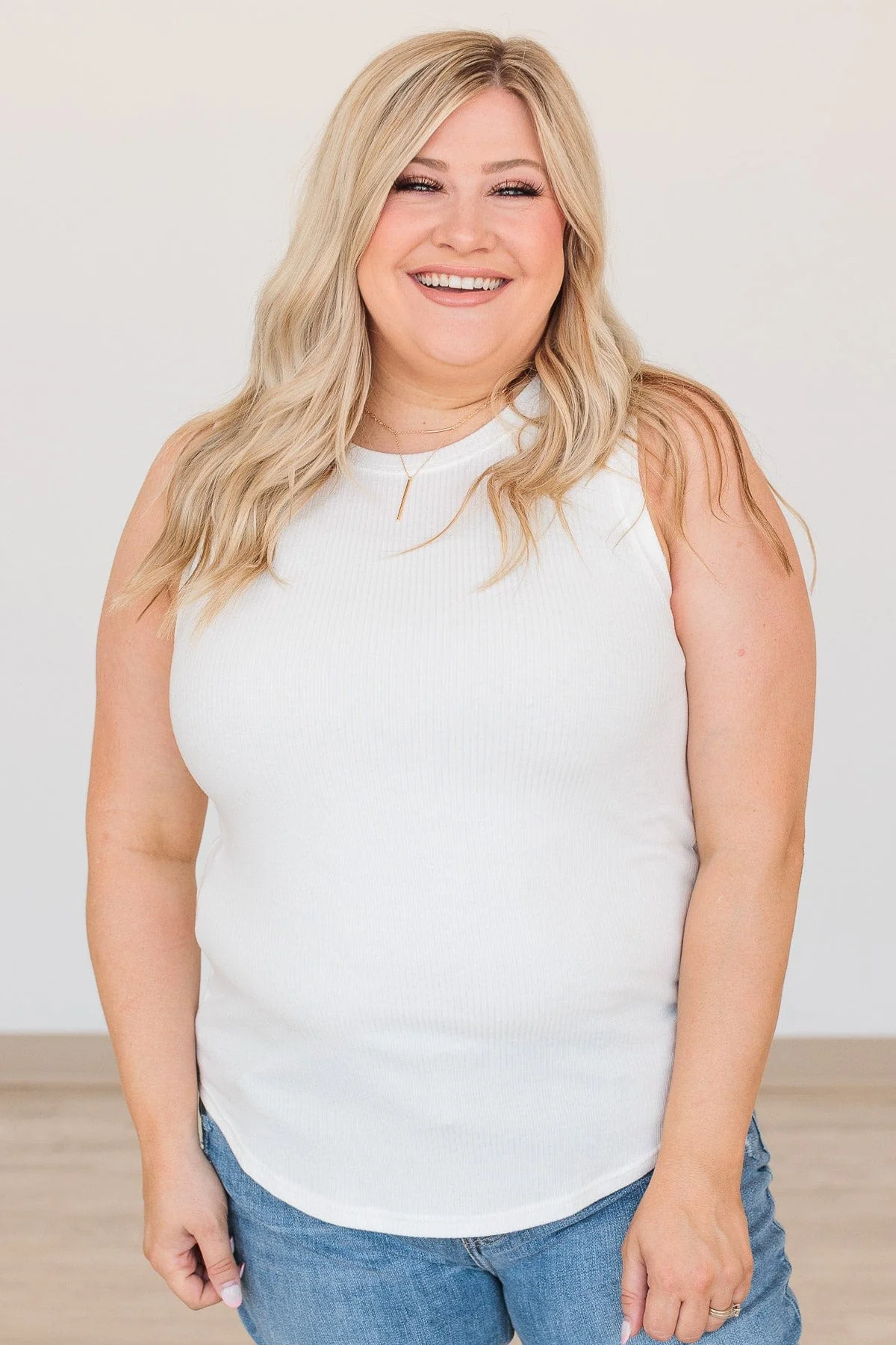 Thread & Supply Kiss Me Hard Ribbed Top- Off White - Image 6