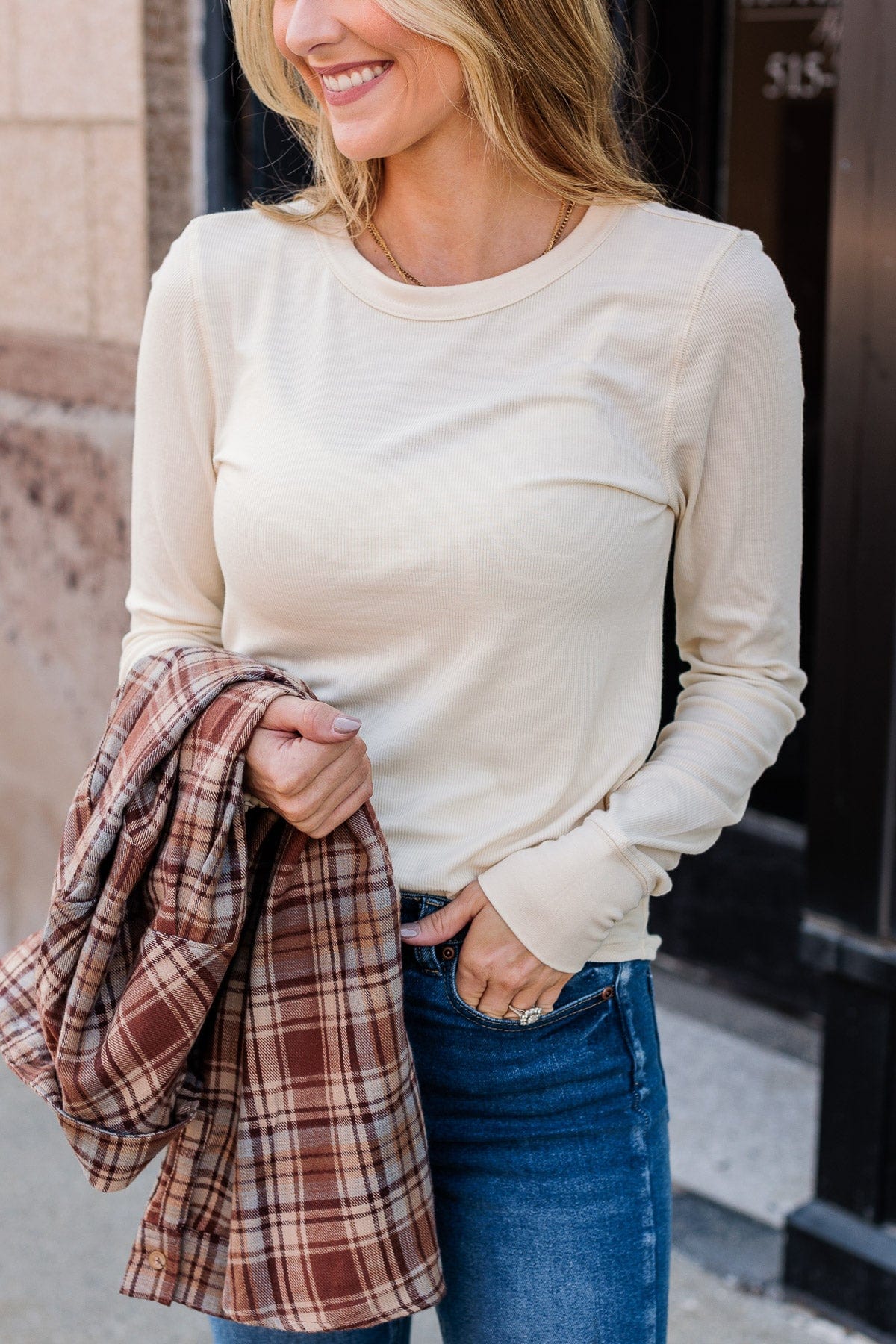 Thread & Supply New Adventures Knit Top- Cream - Image 3