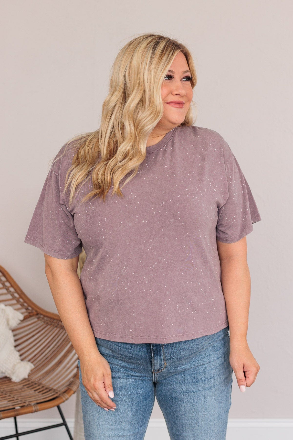 Thread & Supply One For All Speckled Top- Violet - Image 8