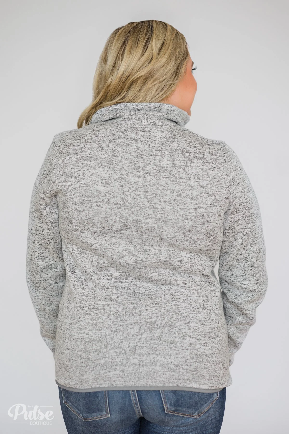 Thread & Supply Pullover Quarter Zip- Heather Grey - Image 12