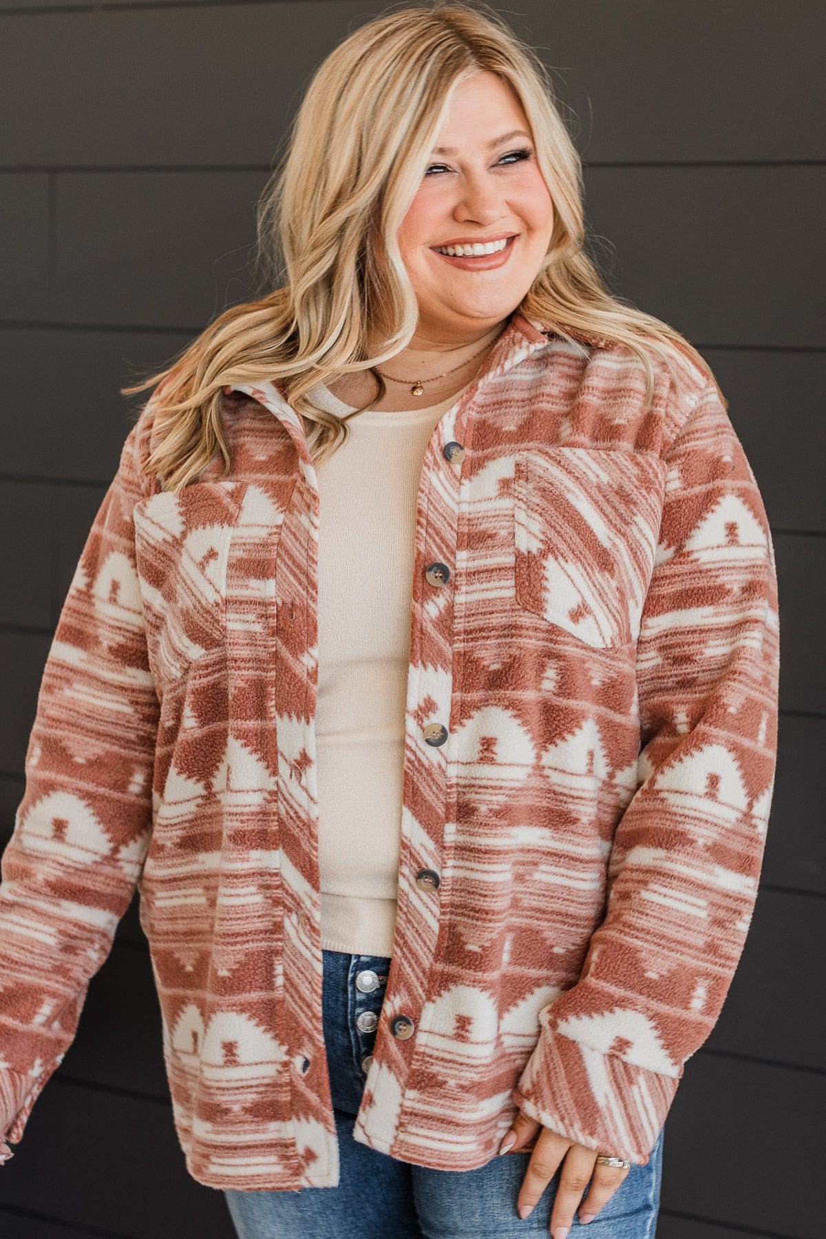 Thread & Supply Pushing Limits Aztec Jacket- Rust - Image 3