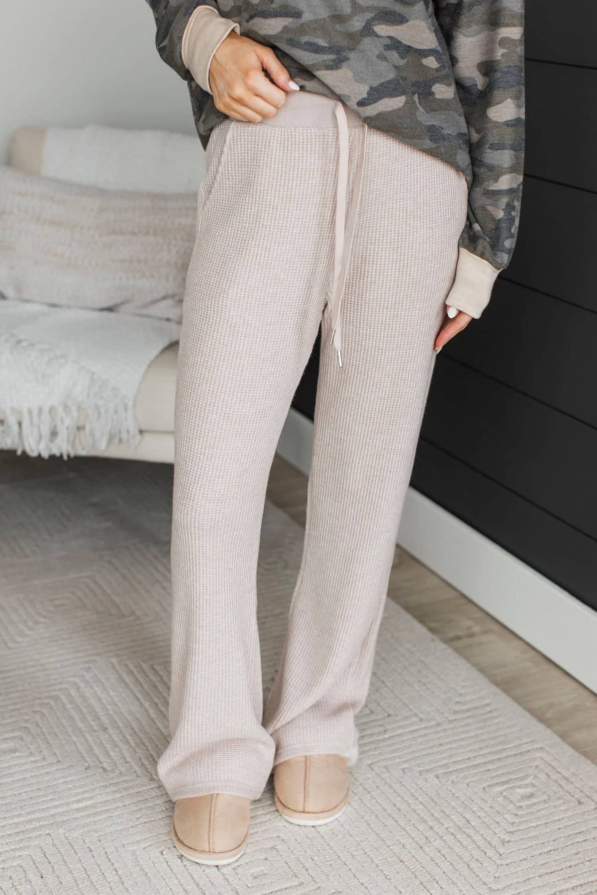 Thread & Supply Strolling Along Knit Pants- Oatmeal - Image 2