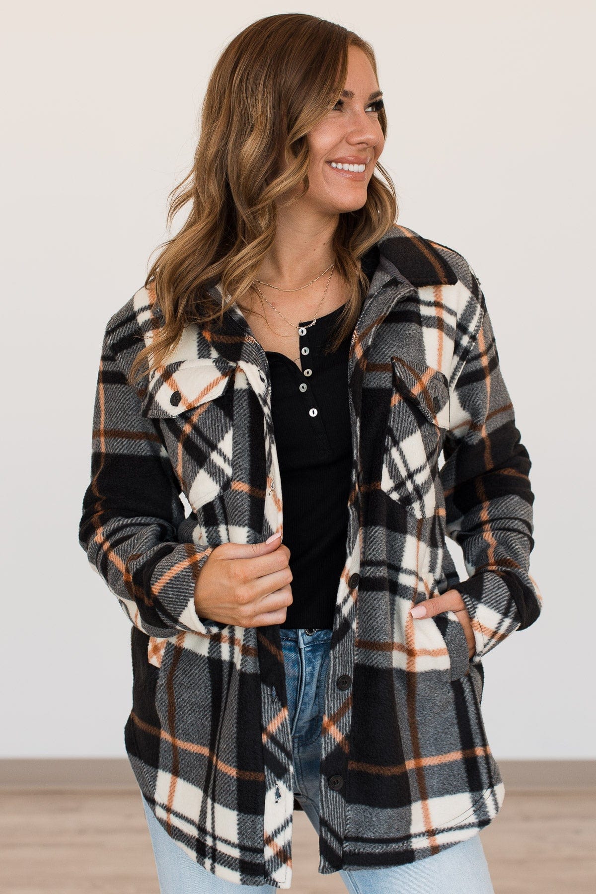 Thread & Supply Unbelievable Moments Jacket- Charcoal & Rust - Image 3