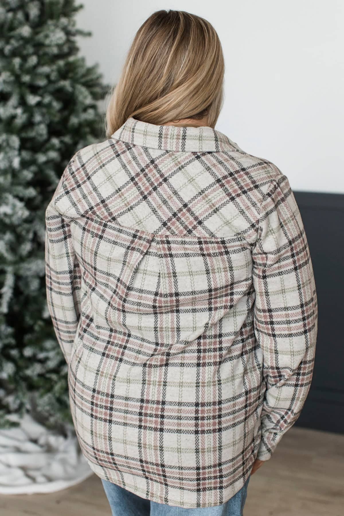 Thread & Supply Whisked Away Lightweight Jacket- Grey Plaid - Image 7