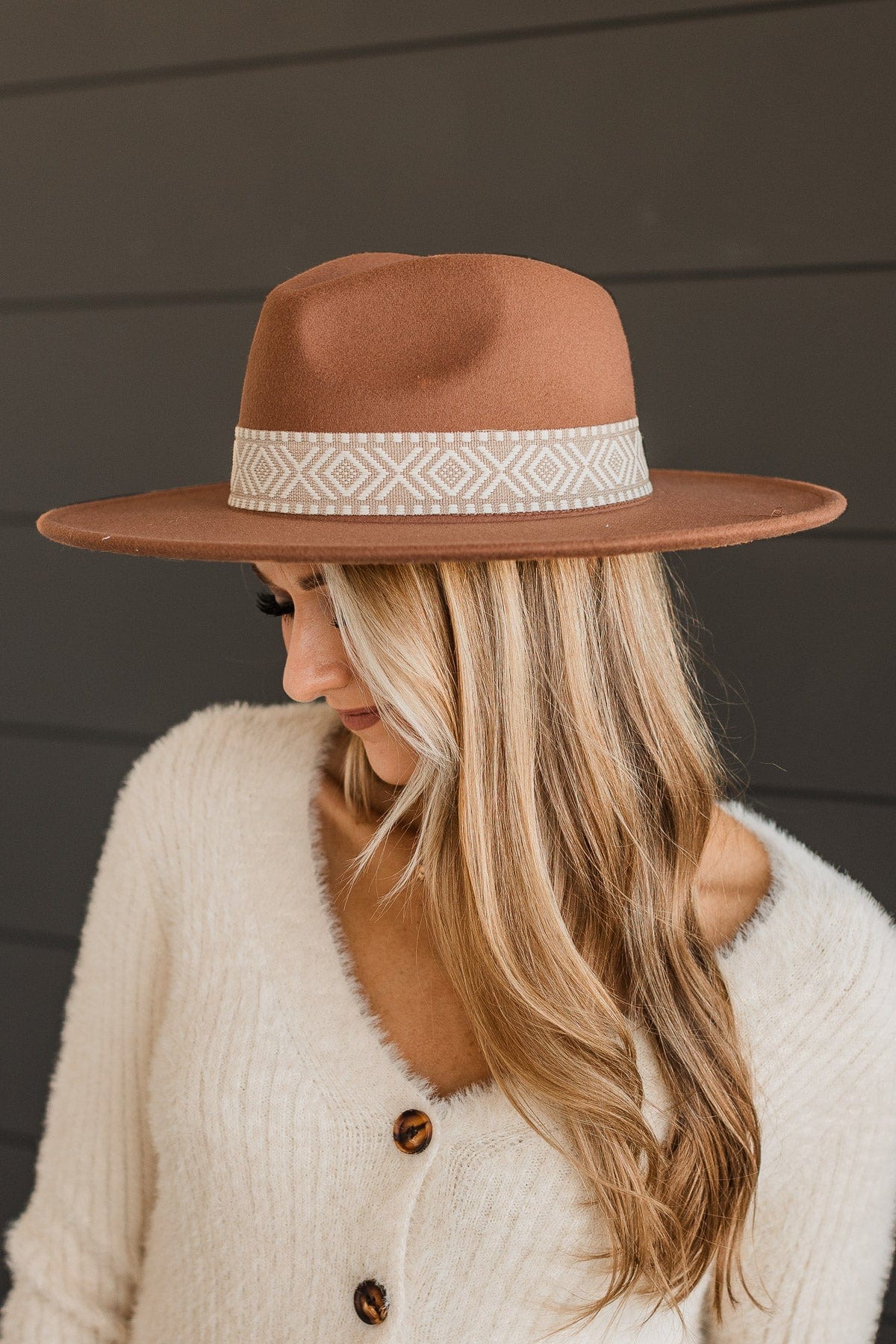 Thrilled For This Wide Brim Hat- Brown - Image 3