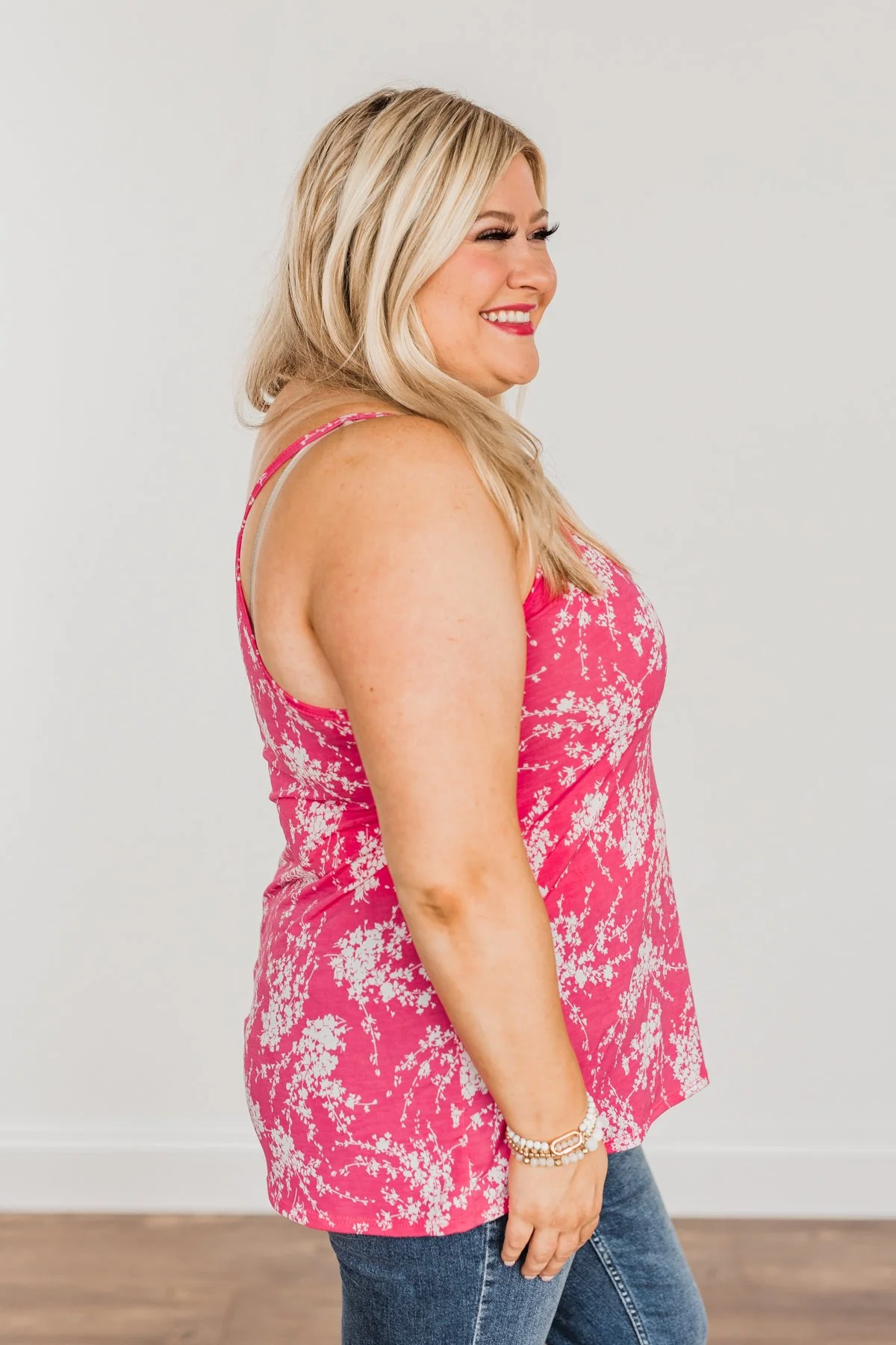 Ticket To Paradise Floral Print Tank Top- Fuchsia - Image 10