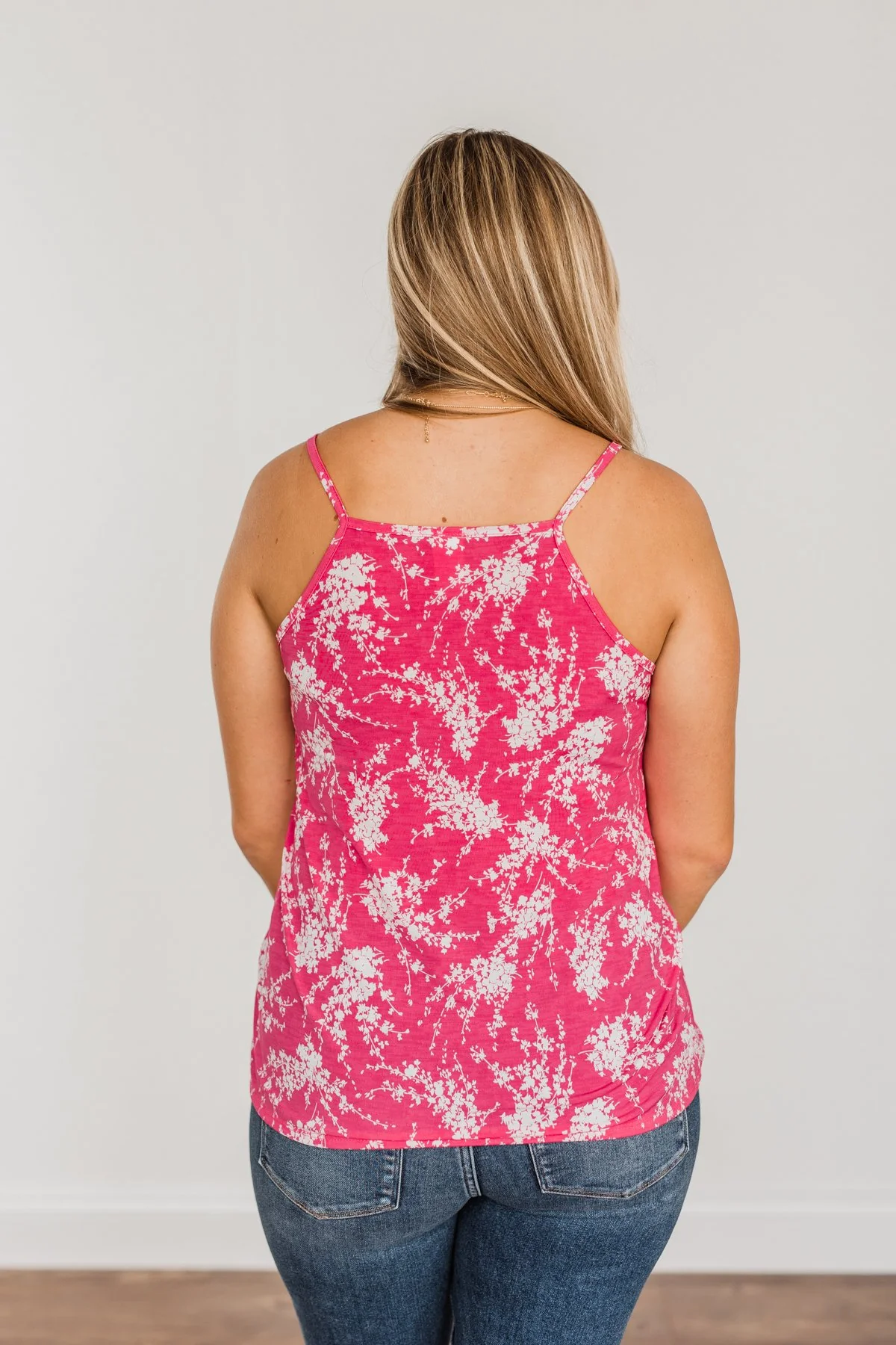 Ticket To Paradise Floral Print Tank Top- Fuchsia - Image 11