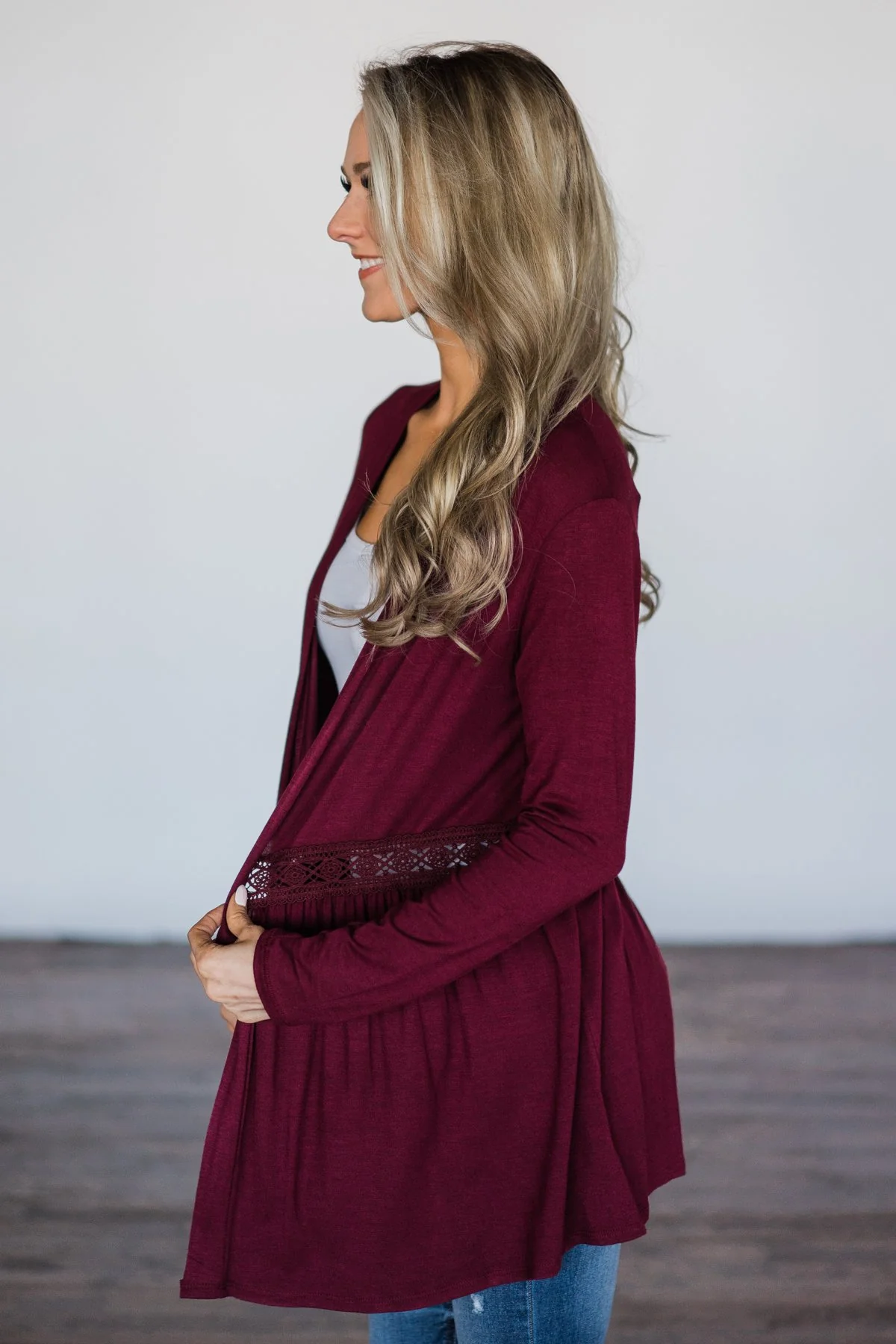 Till We Meet Again Burgundy Cardigan - Image 4