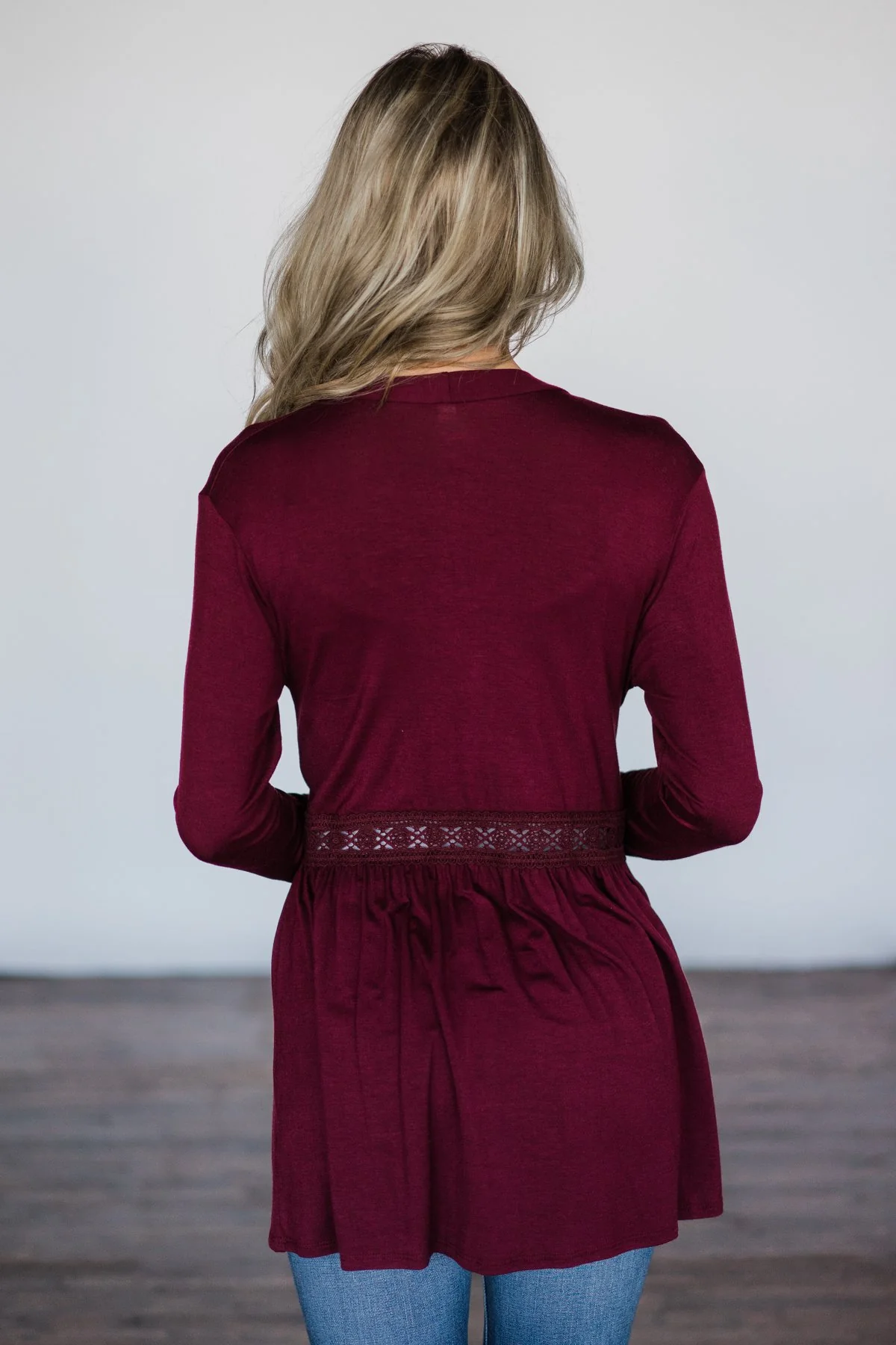 Till We Meet Again Burgundy Cardigan - Image 5
