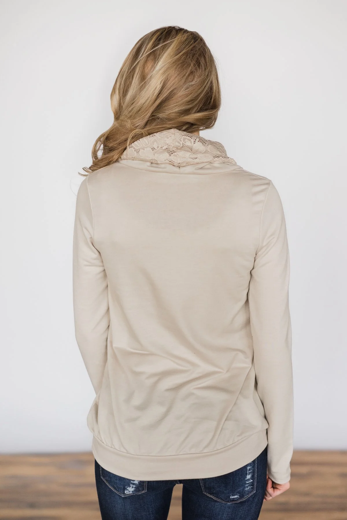 Time After Time Cream Cowl Neck Top - Image 4