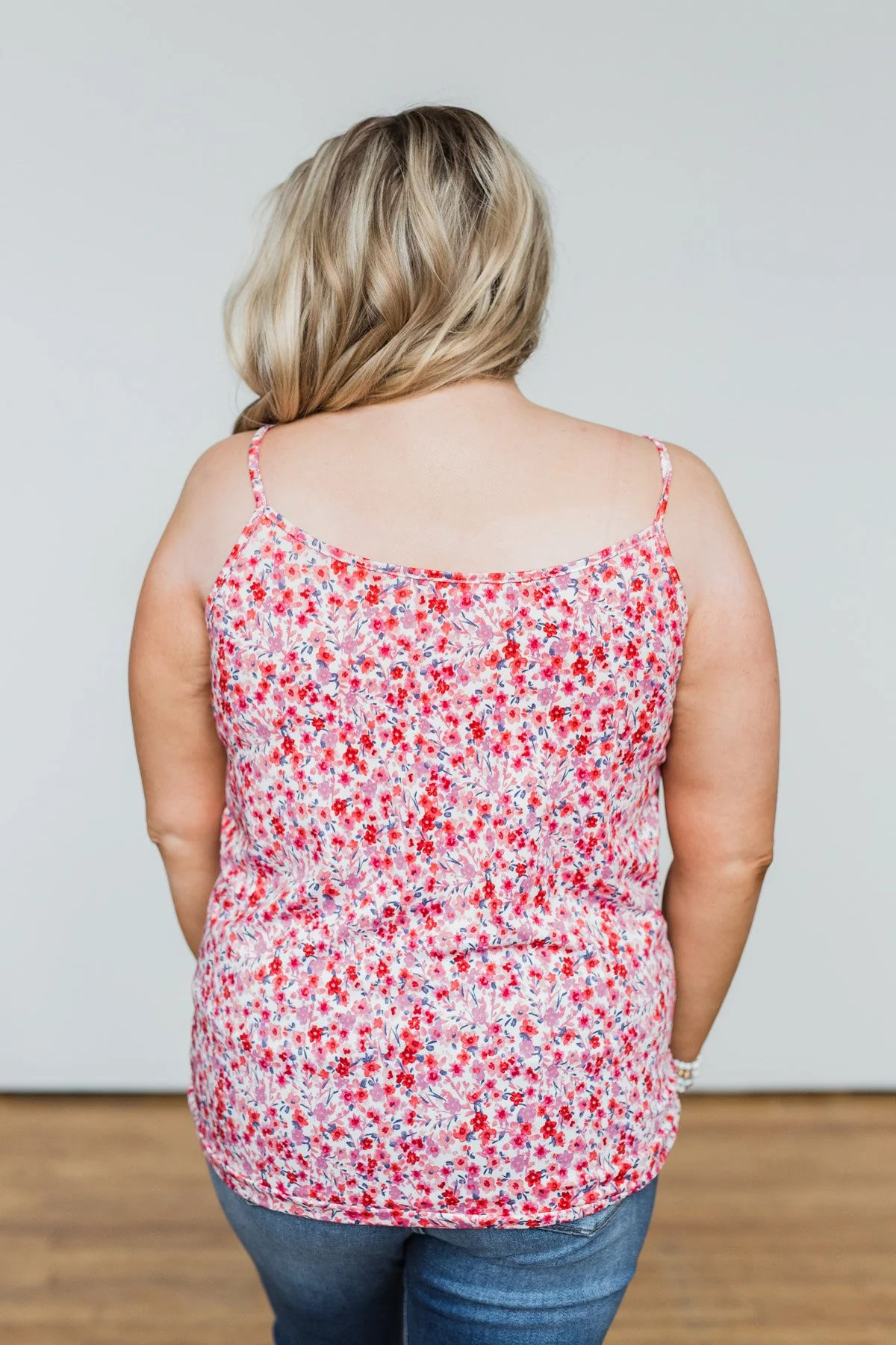 Time After Time Floral Tank Top- Pink & Ivory - Image 16