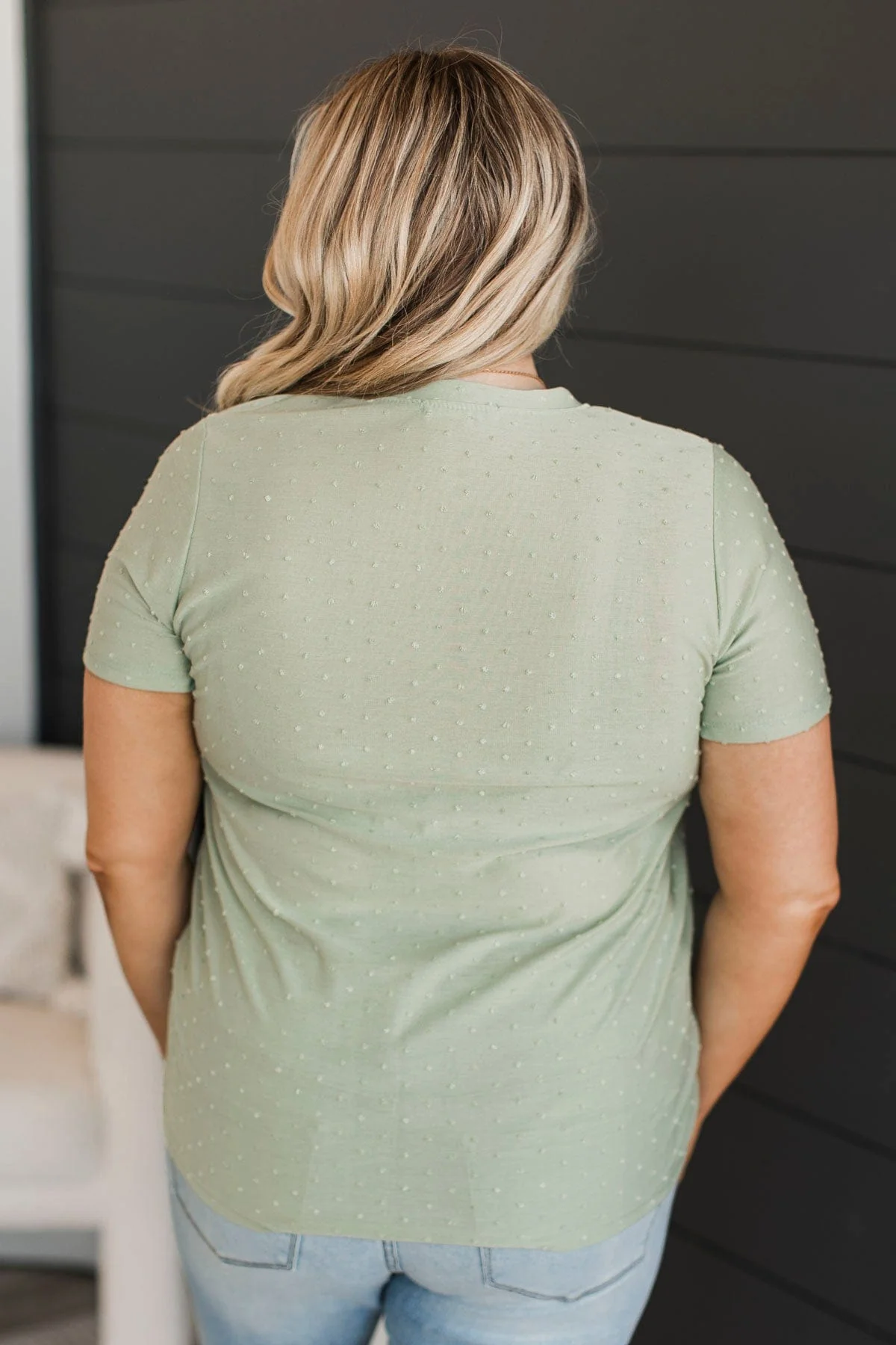 Time Flying By Short Sleeve Top- Sage - Image 8