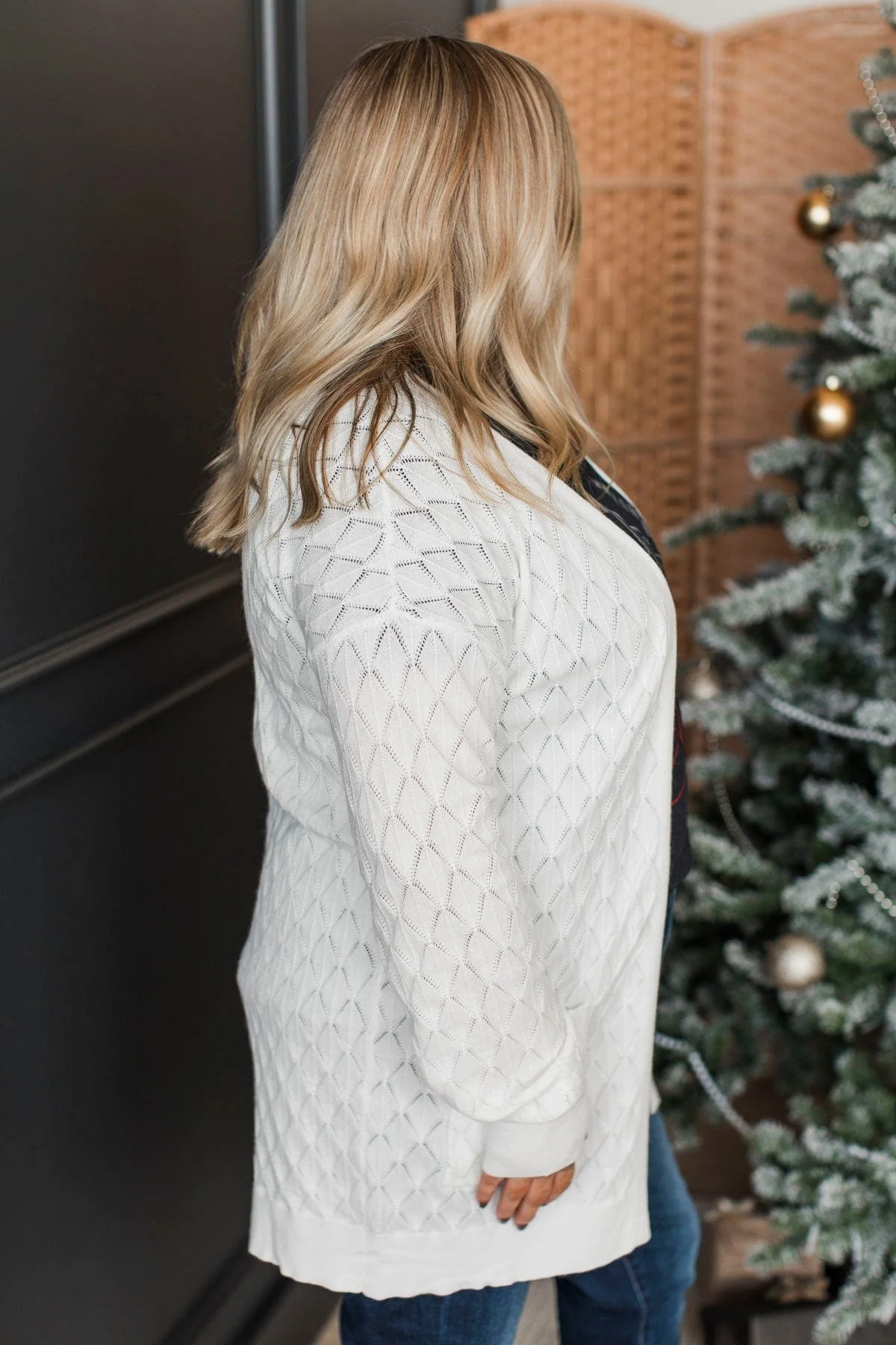 Time Stands Still Knit Cardigan- Off-White - Image 6