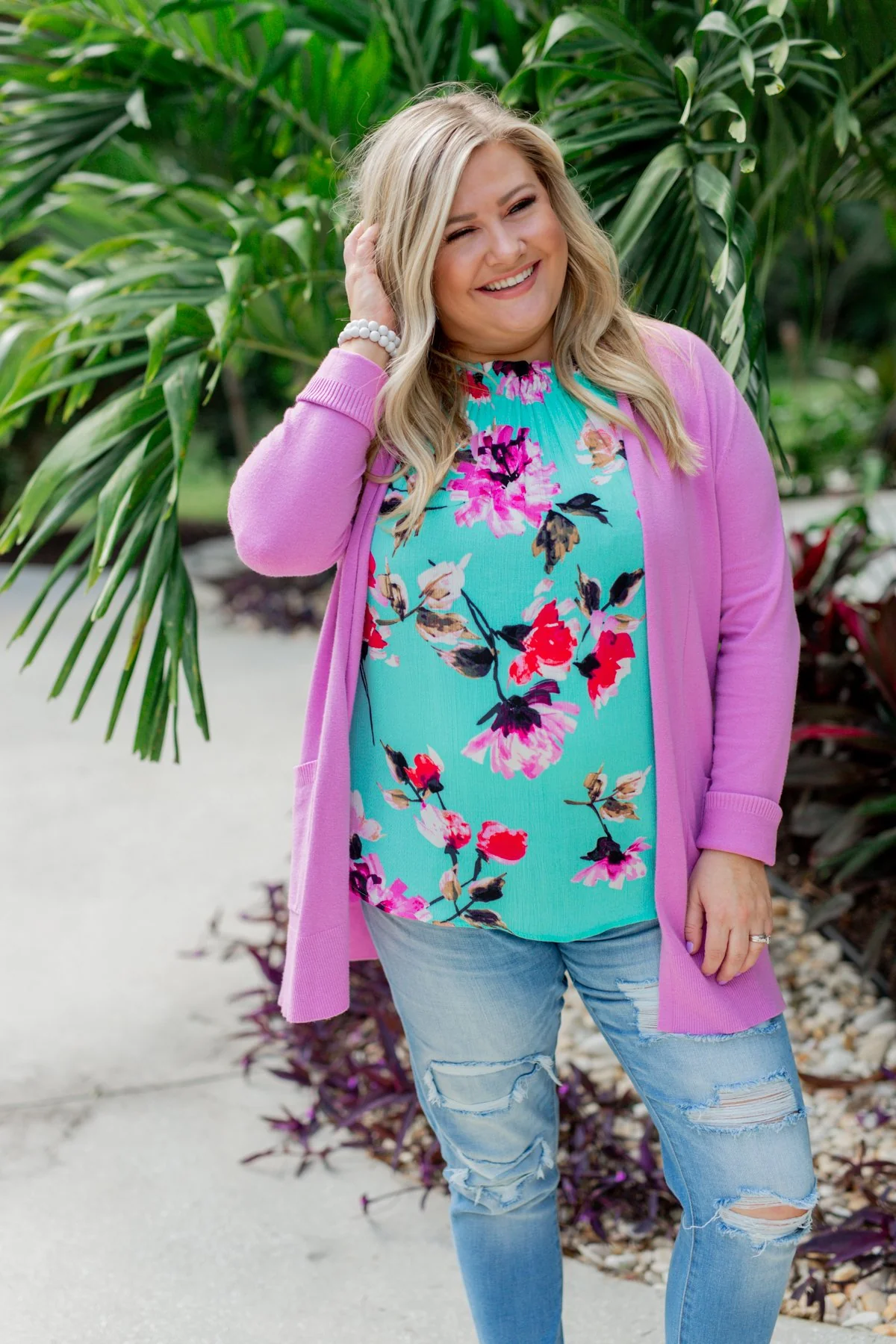 Time To Be Alive Drape Cardigan- Orchid - Image 7